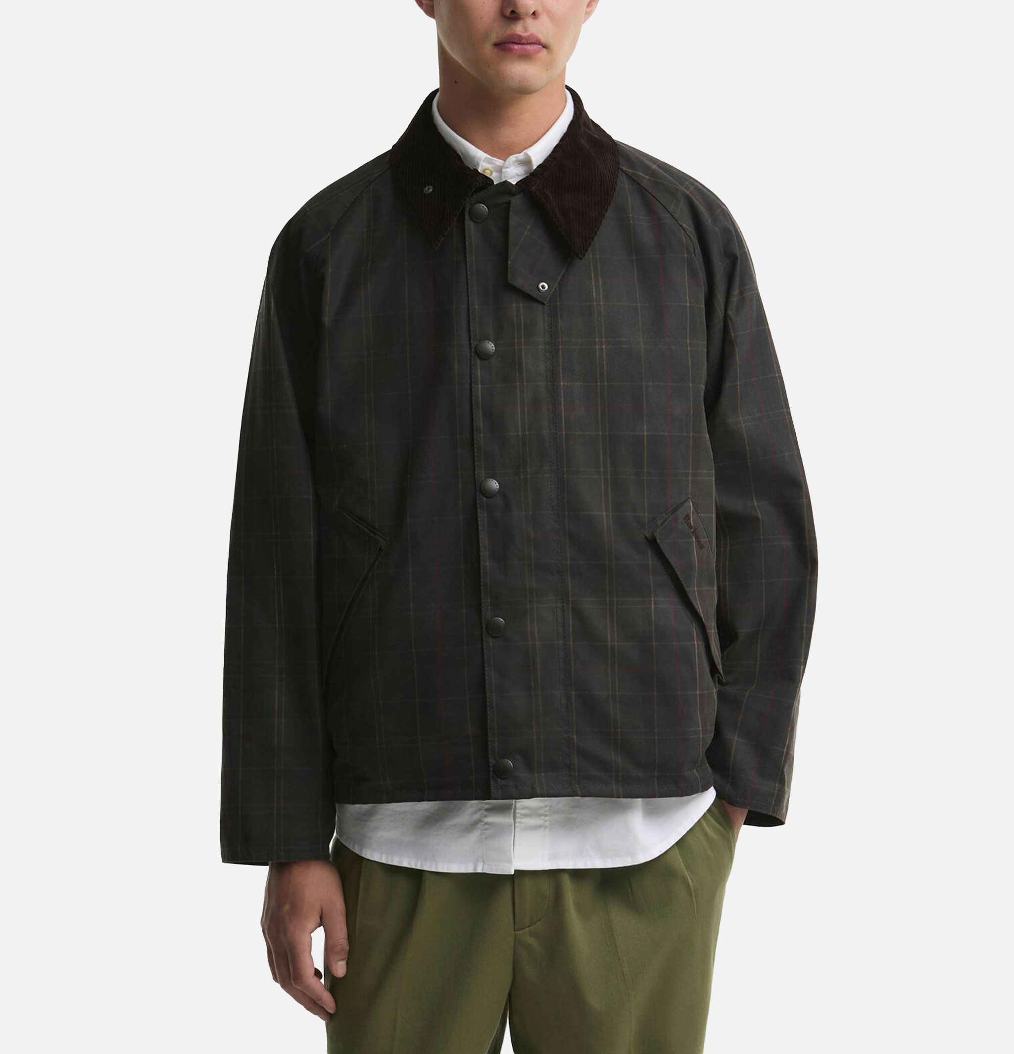 Barbour Tartan Transport Waxed Jacket, Dark Tartan