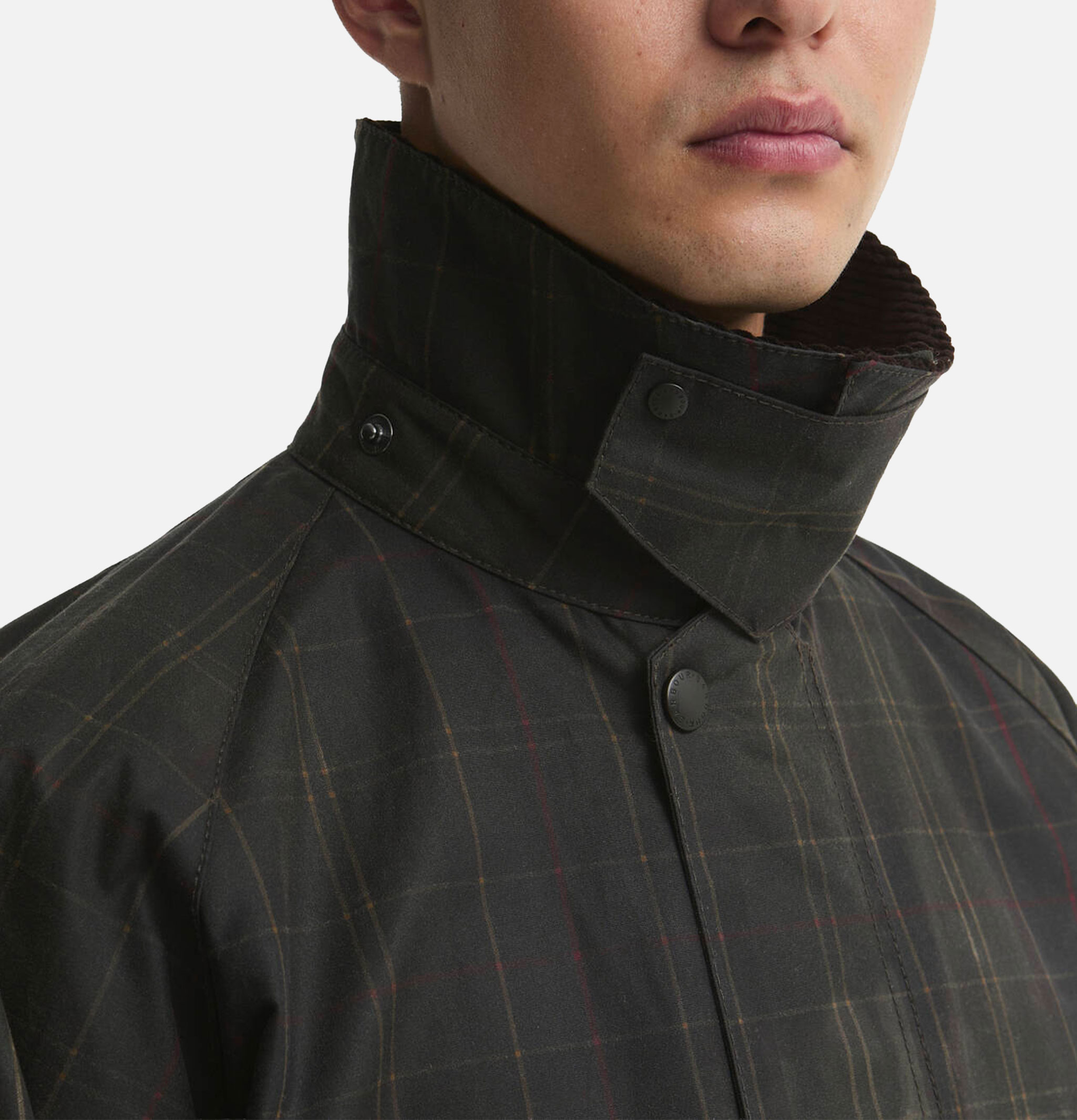 Barbour Tartan Transport Waxed Jacket, Dark Tartan