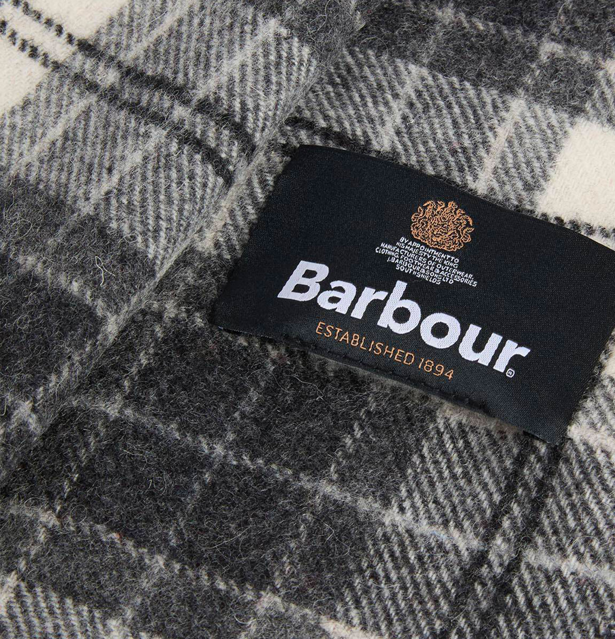 Barbour Écharpe Tartan Lambswool Monochrome Tartan