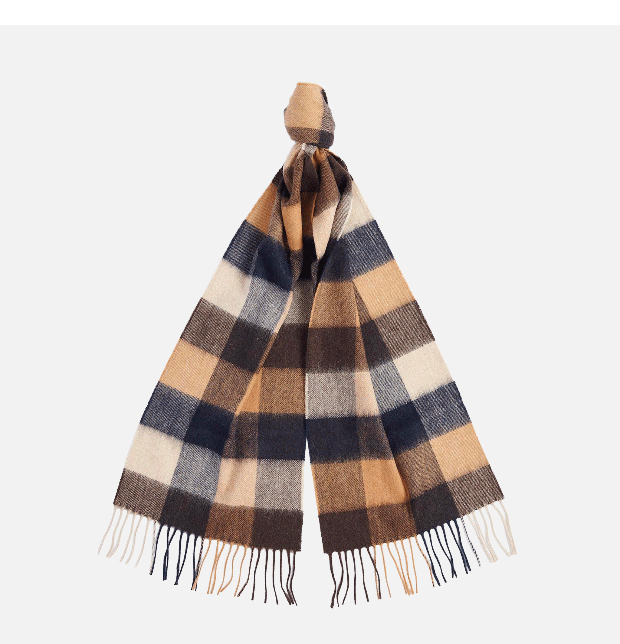 Barbour Lambswool Tattersall Autumn Dress Scarf