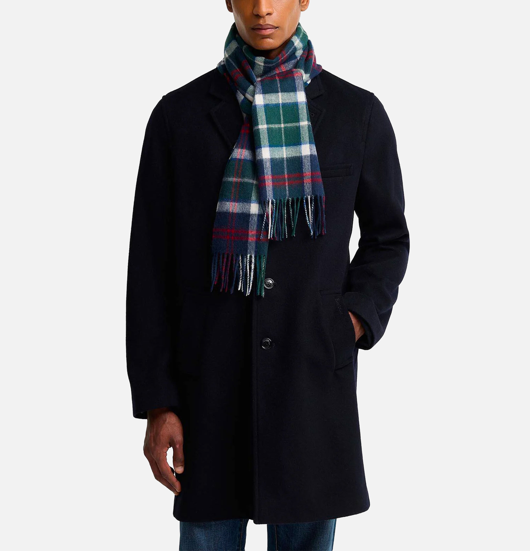 Barbour Écharpe Wool Cashmere Tartan Evergreen Tartan