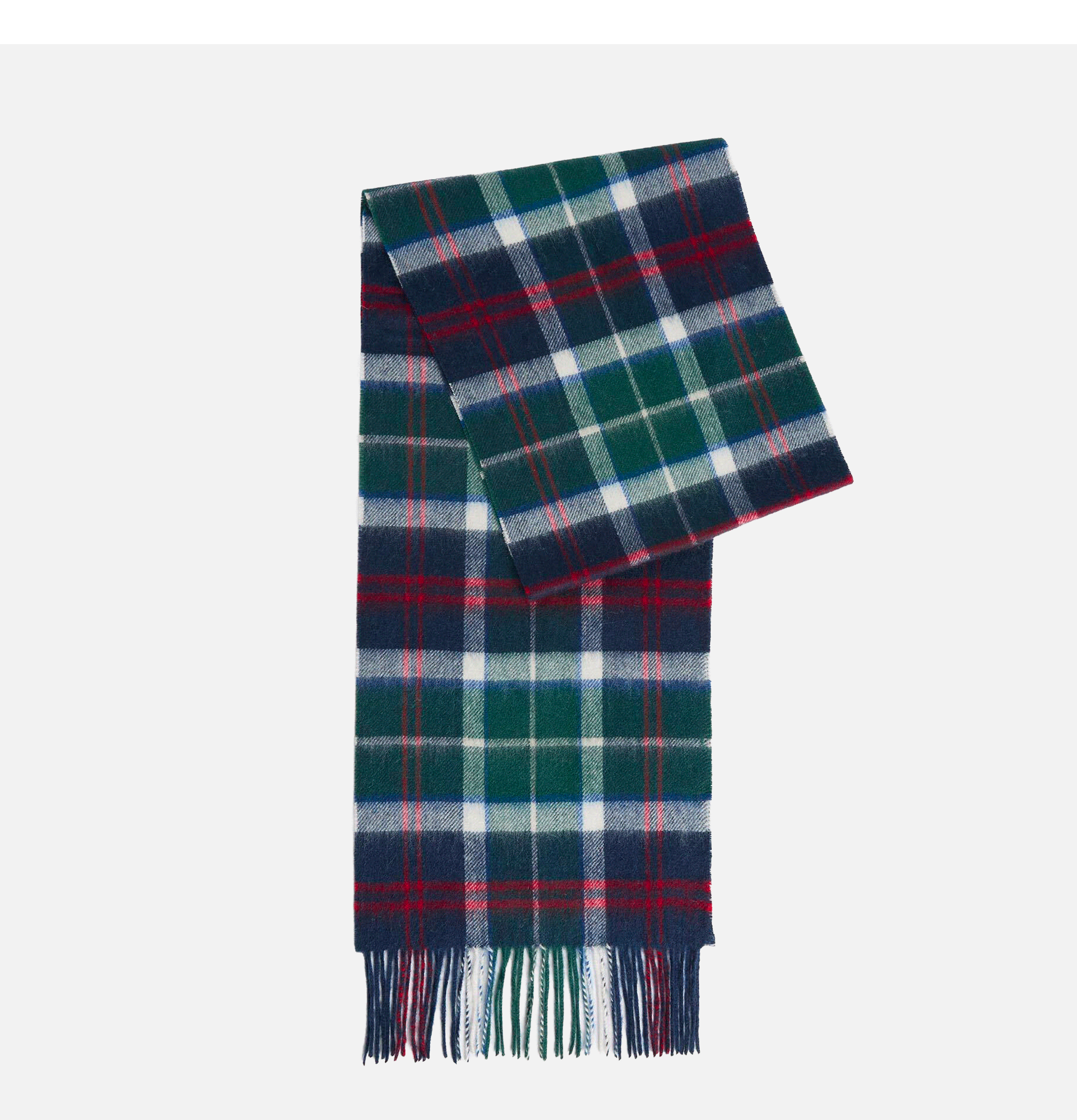 Barbour Écharpe Wool Cashmere Tartan Evergreen Tartan