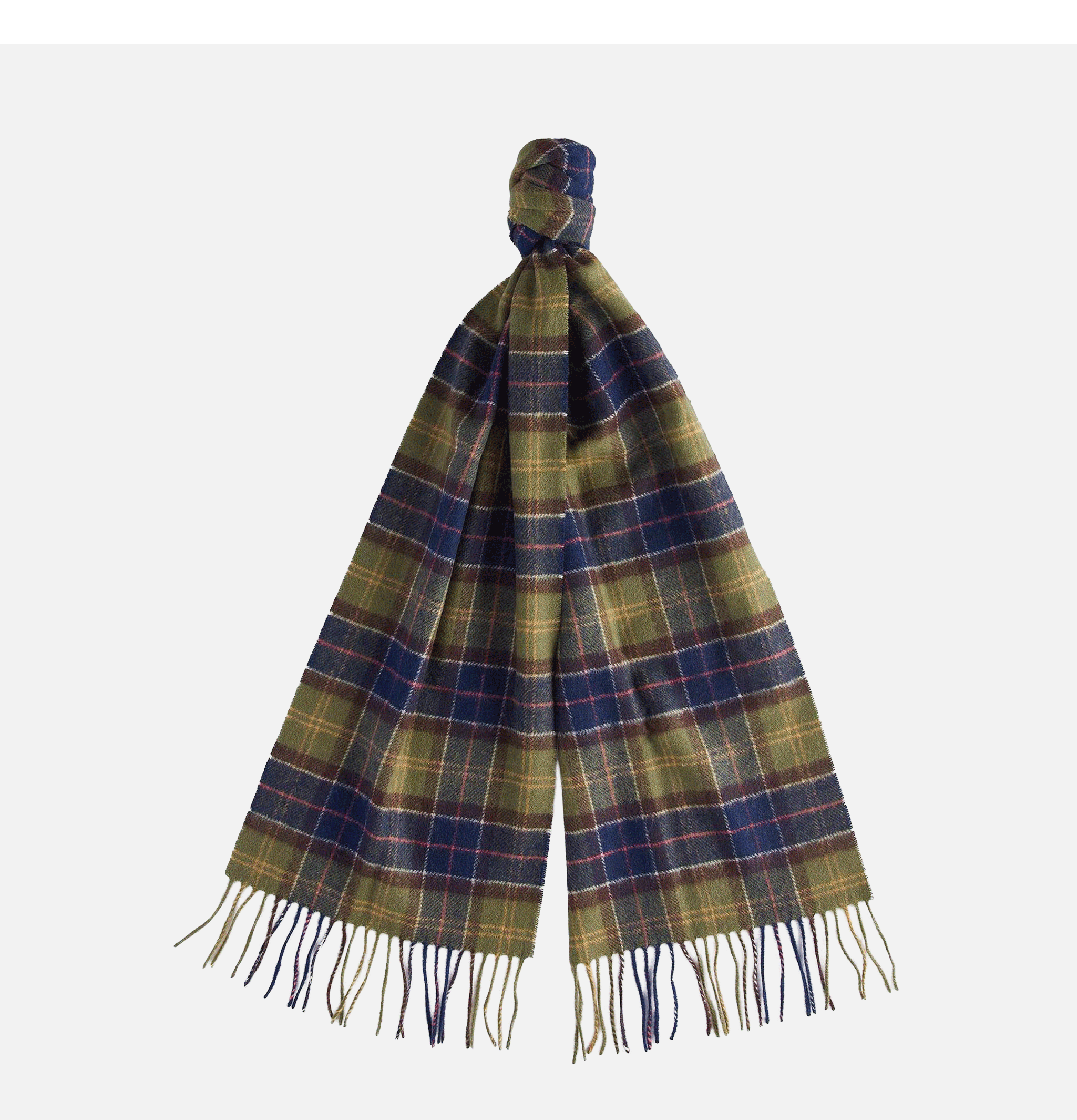 Barbour Scarf Lambswool Tartan Green