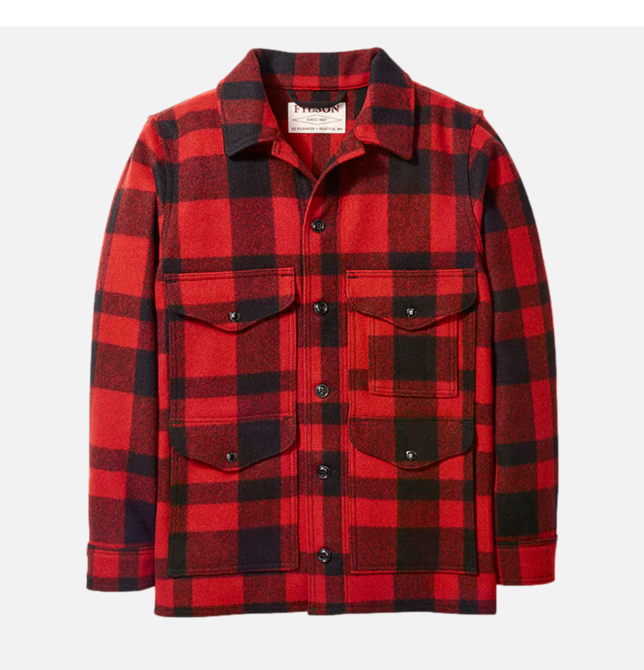 Filson Mackinaw Cruiser Red Black