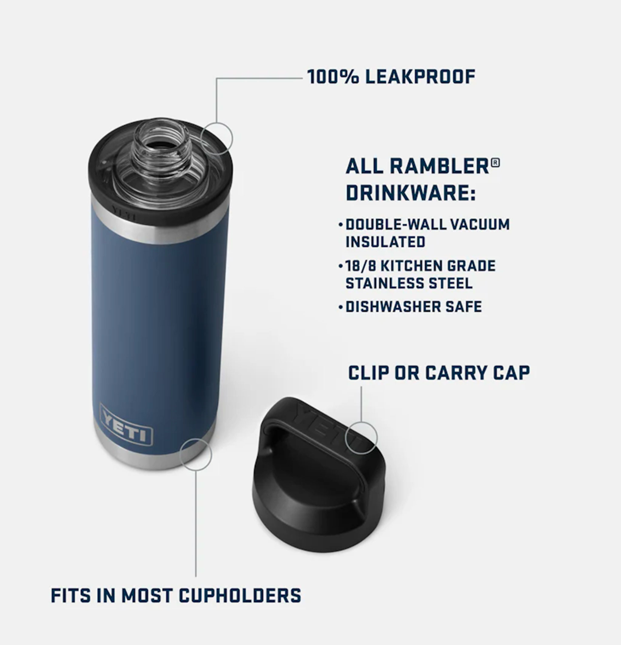 YETI Gourde Rambler® 18 oz Olive King Crab