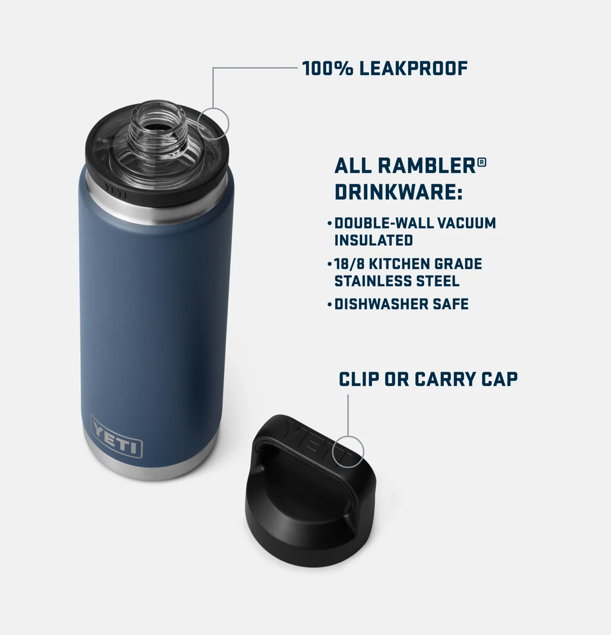 YETI Rambler® 26 oz Olive King Crab Water Bottle