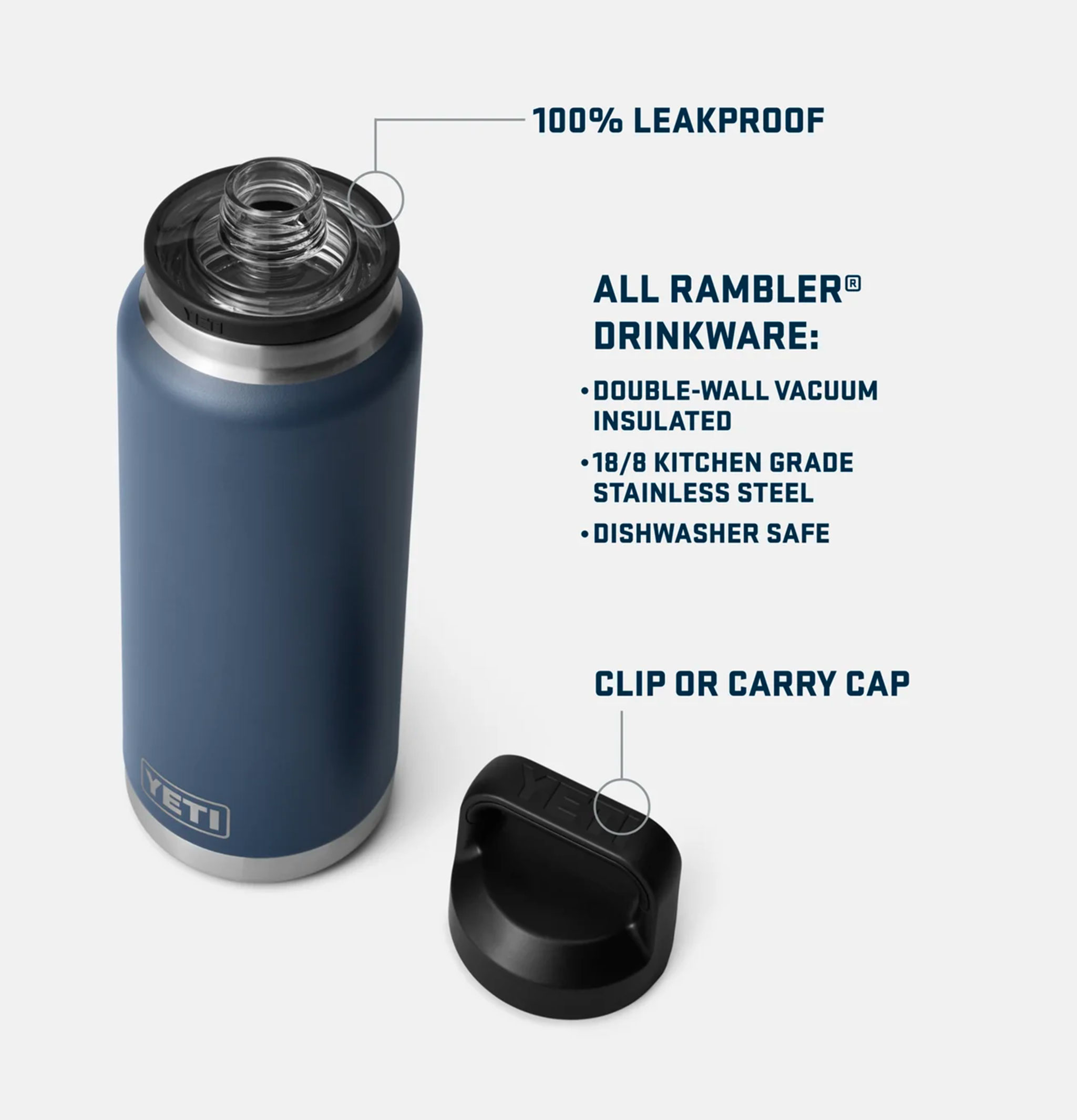 YETI Rambler® 36 oz Olive King Crab Water Bottle