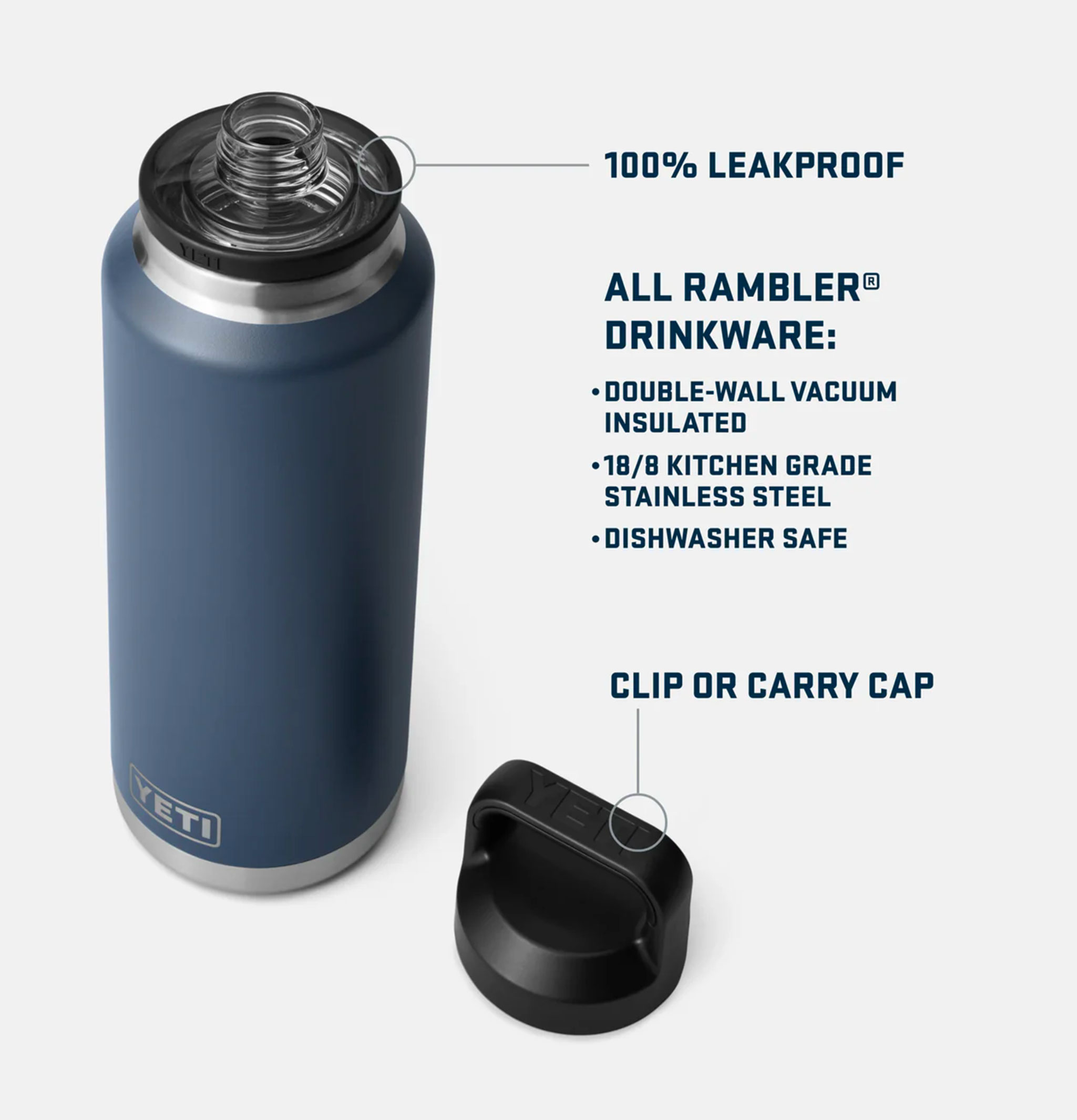 YETI Rambler® 46 oz Olive King Crab Water Bottle