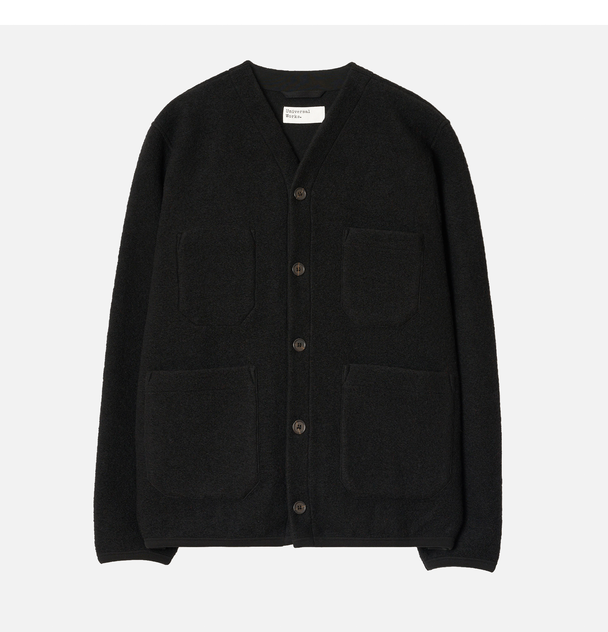 Universal Works Cardigan Laine Noir
