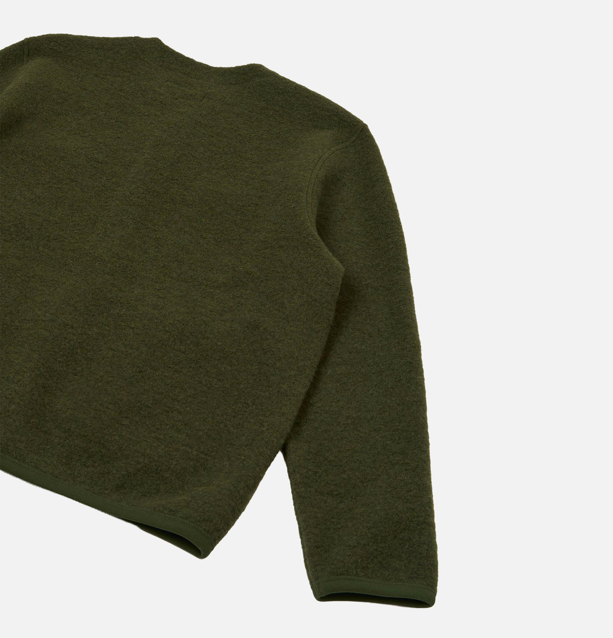 Universal Works Olive Wool Cardigan