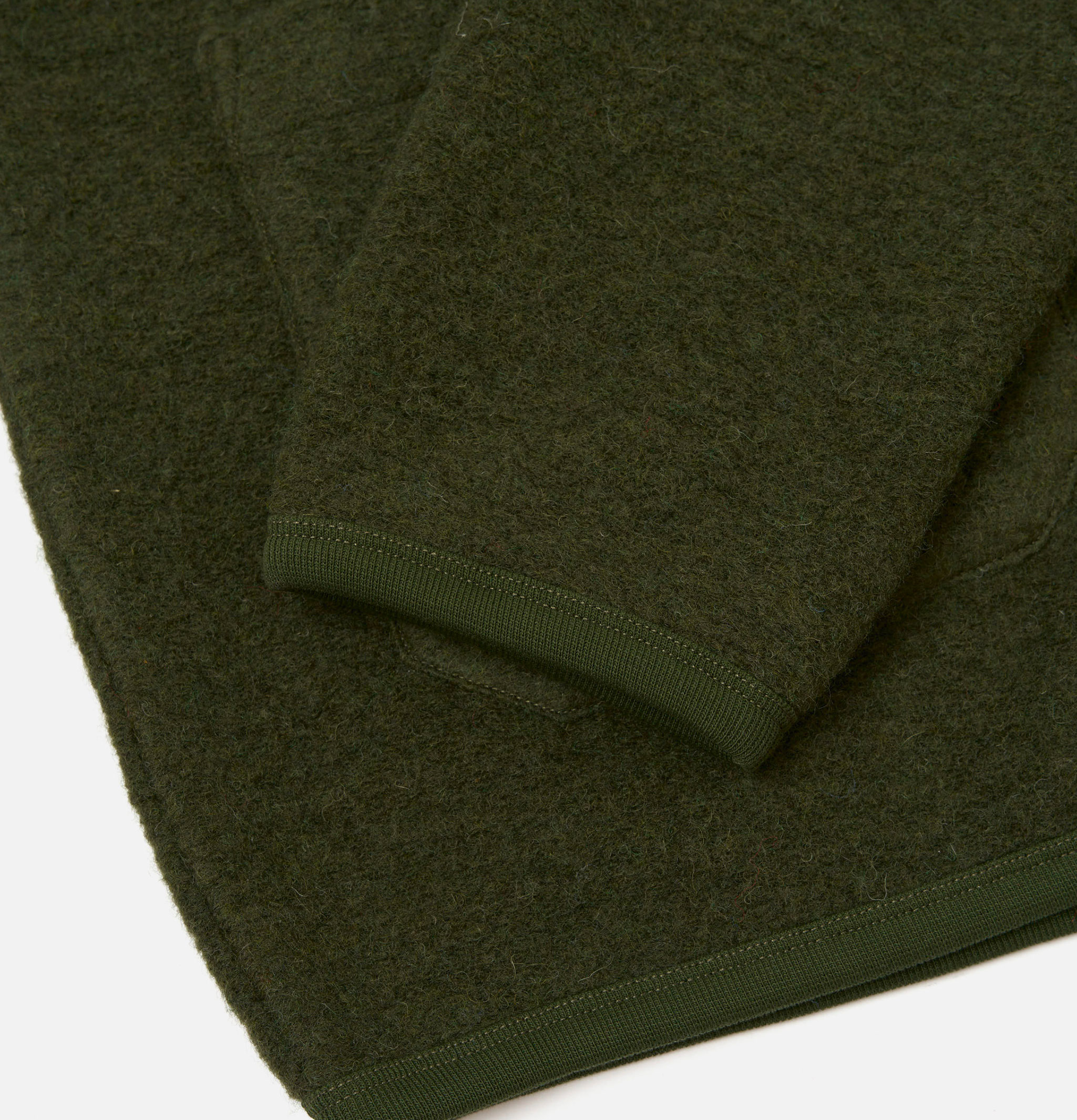 Universal Works Olive Wool Cardigan