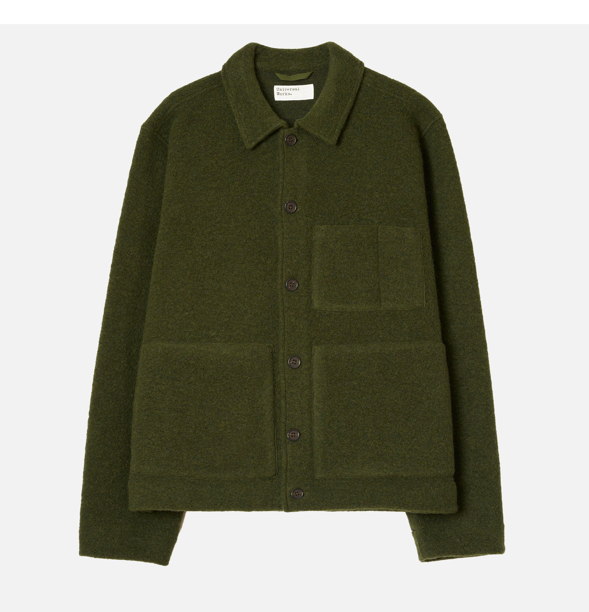 Universal Works Veste Uniform Laine Olive