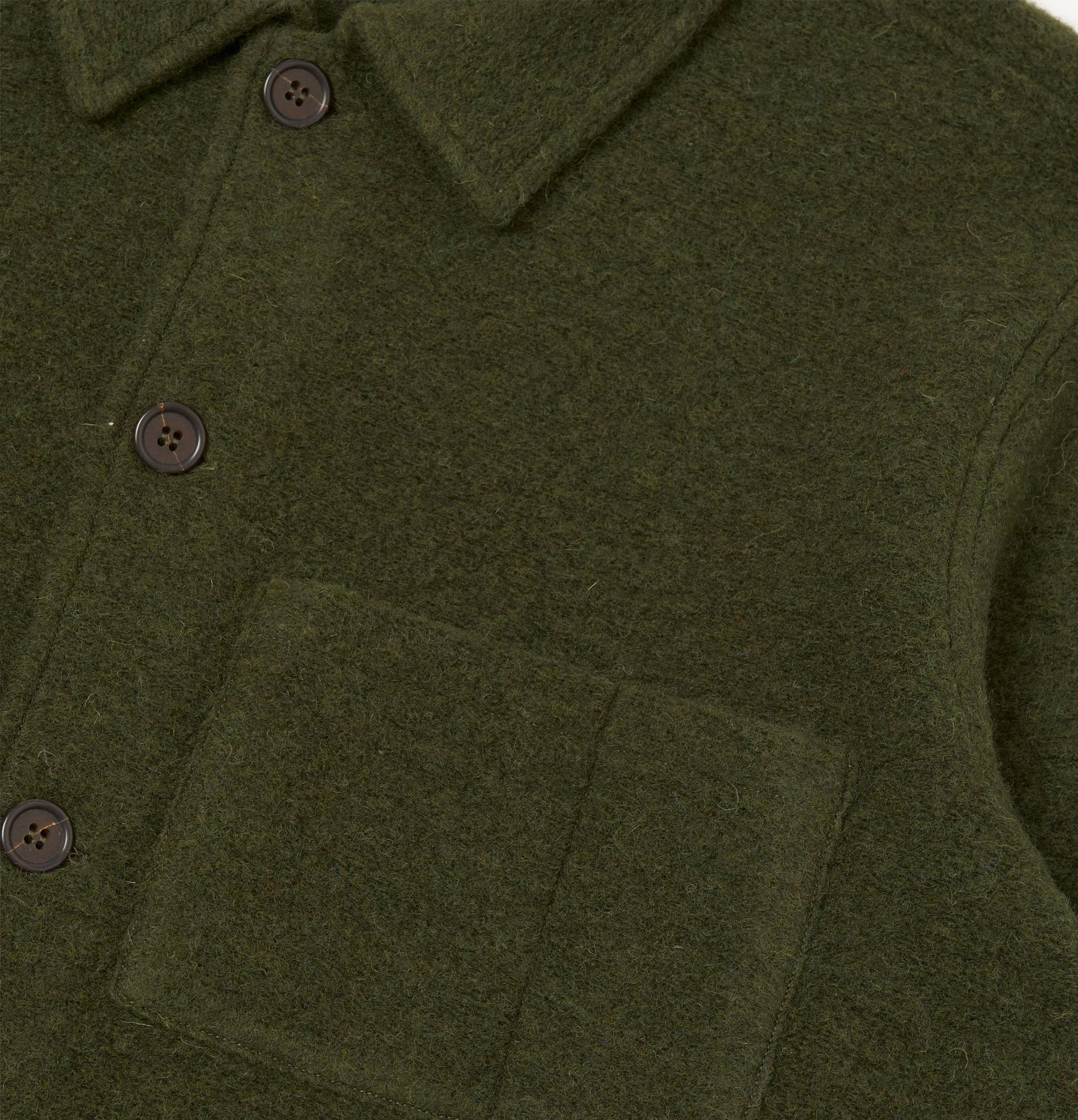 Universal Works Veste Uniform Laine Olive