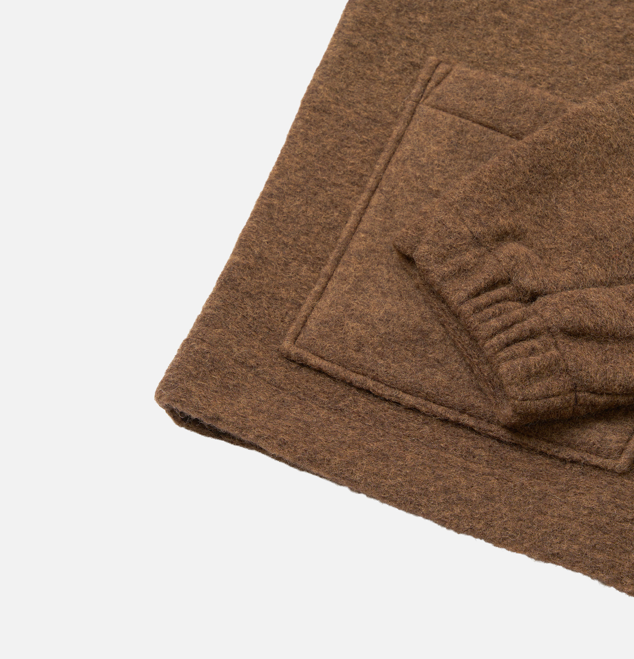 Universal Works Veste Rams Wool Fleece Brown