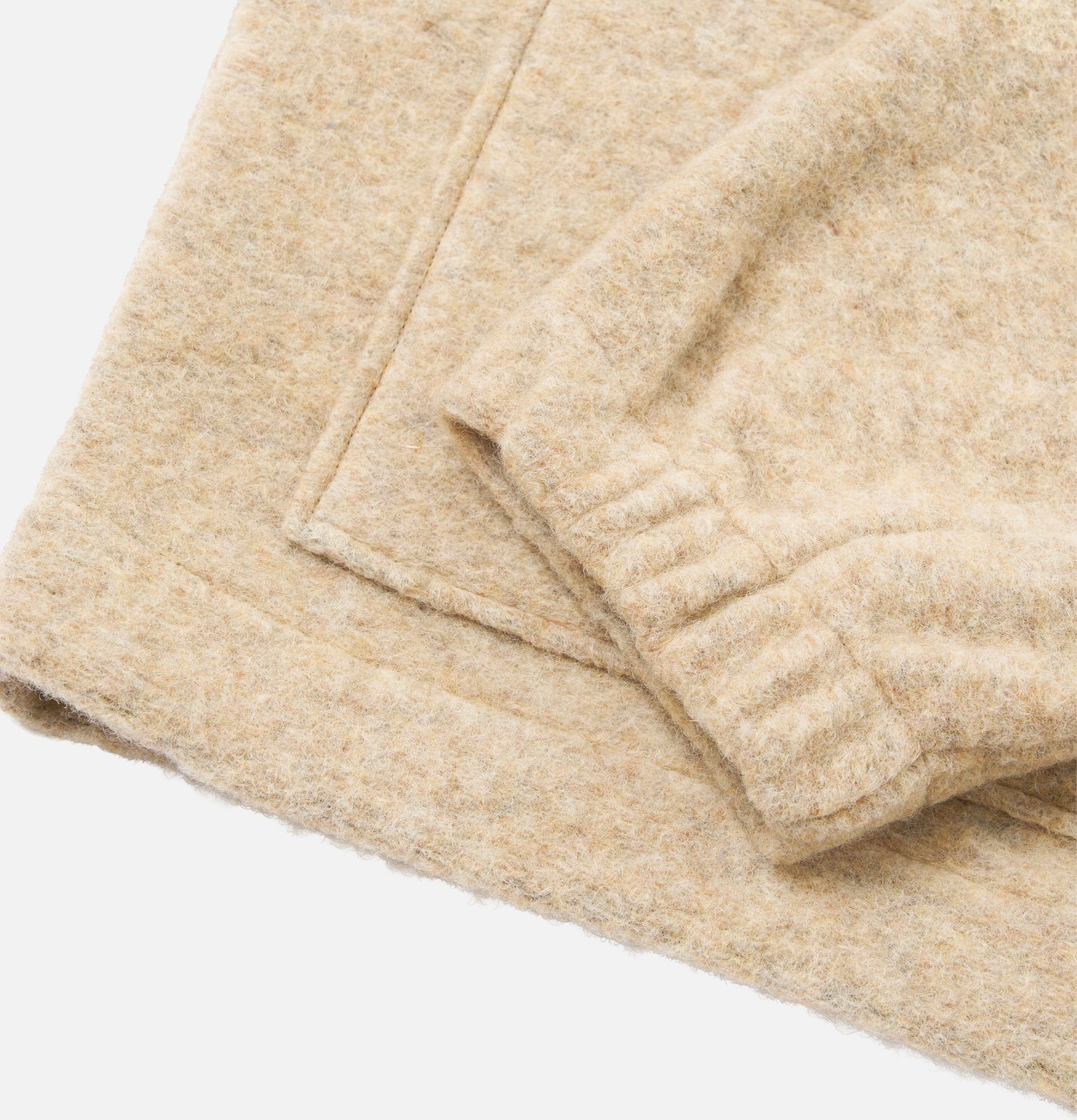 Universal Works Veste Rams Wool Fleece Fawn