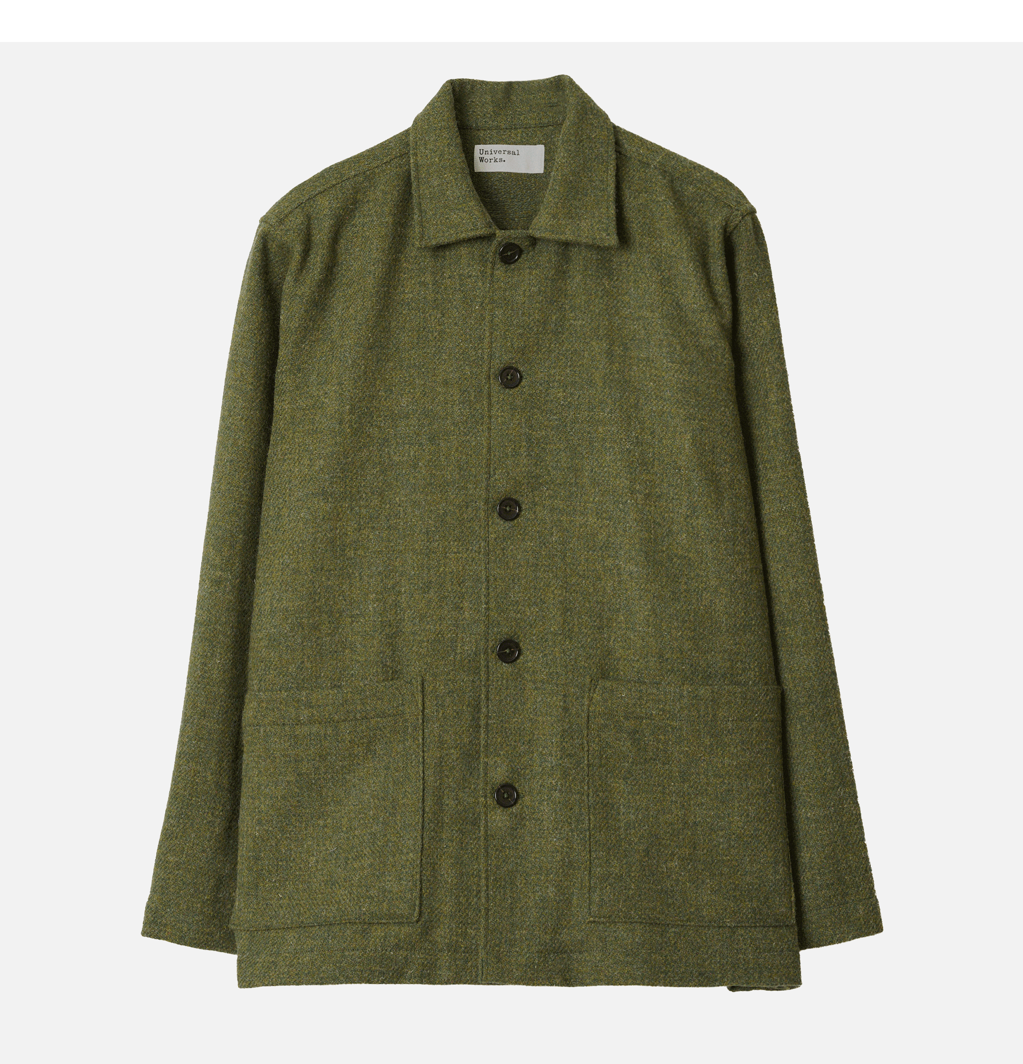 Universal Works Veste Easy Harris Tweed Olive
