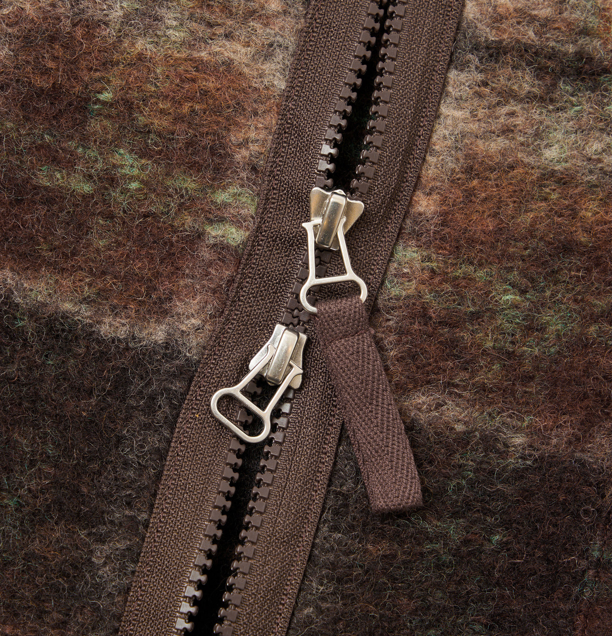 Universal Works Military Liner Pino Wool Jacket in Brown