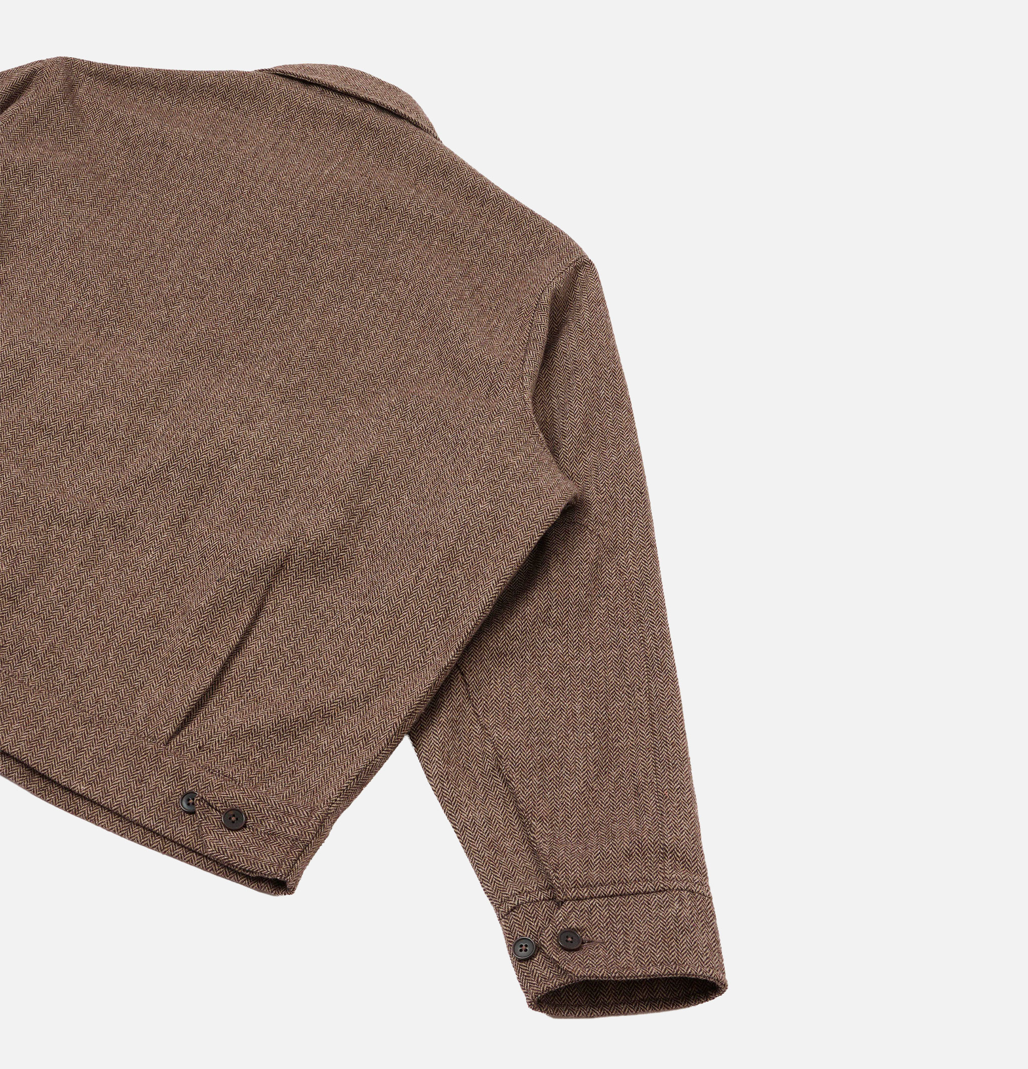 Universal Works Veste S1330 Wool Herringbone Brown