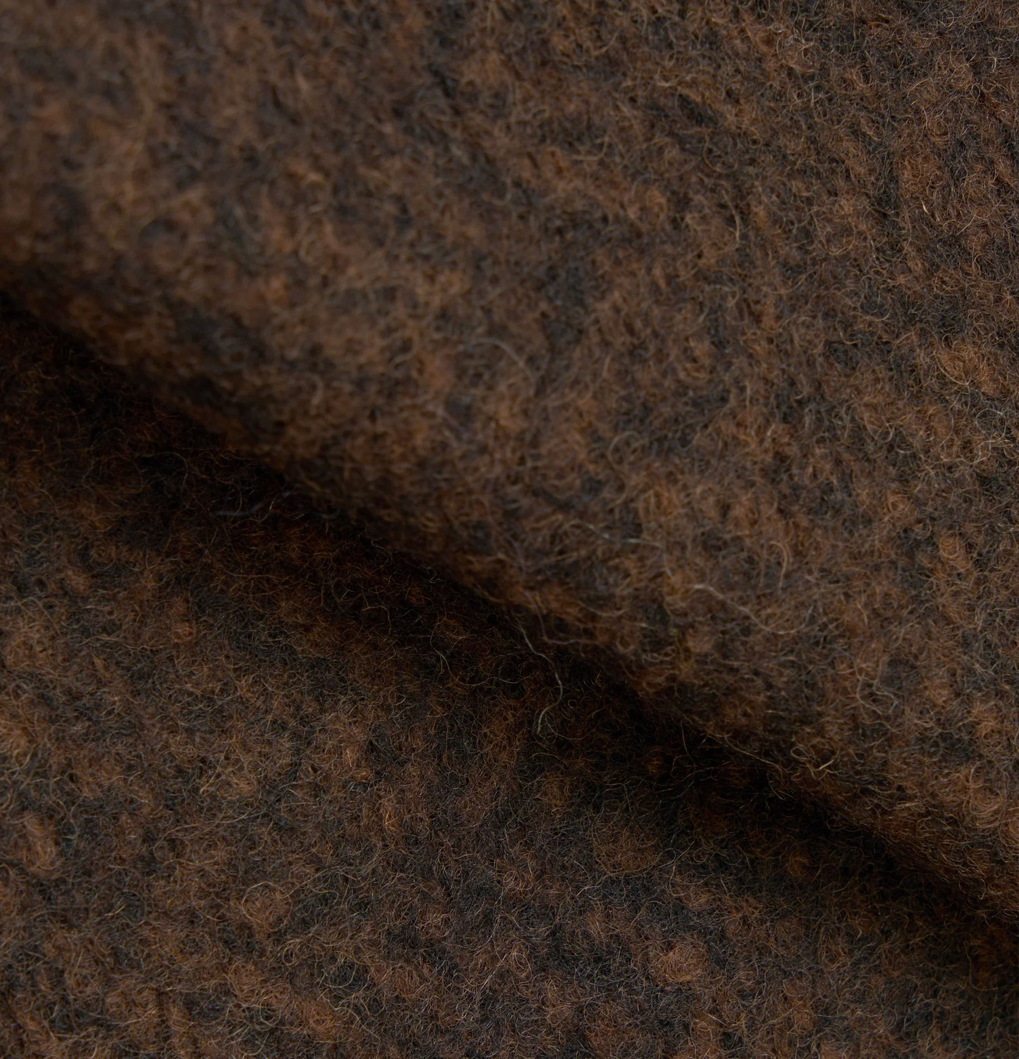 Universal Works Advance Cardigan Raven Fleece Brown