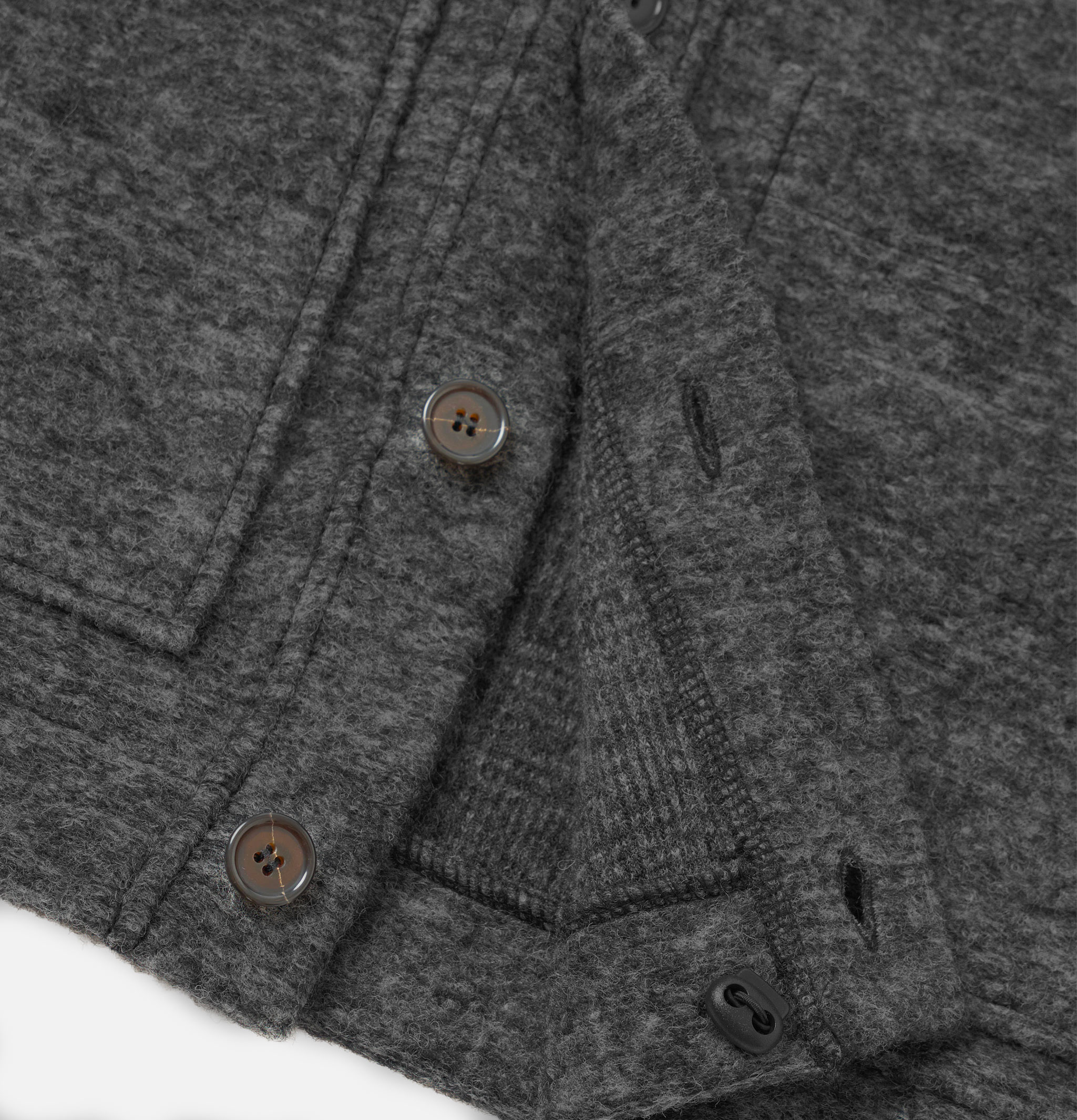 Universal Works Advance Cardigan Wool Mix Grey Marl