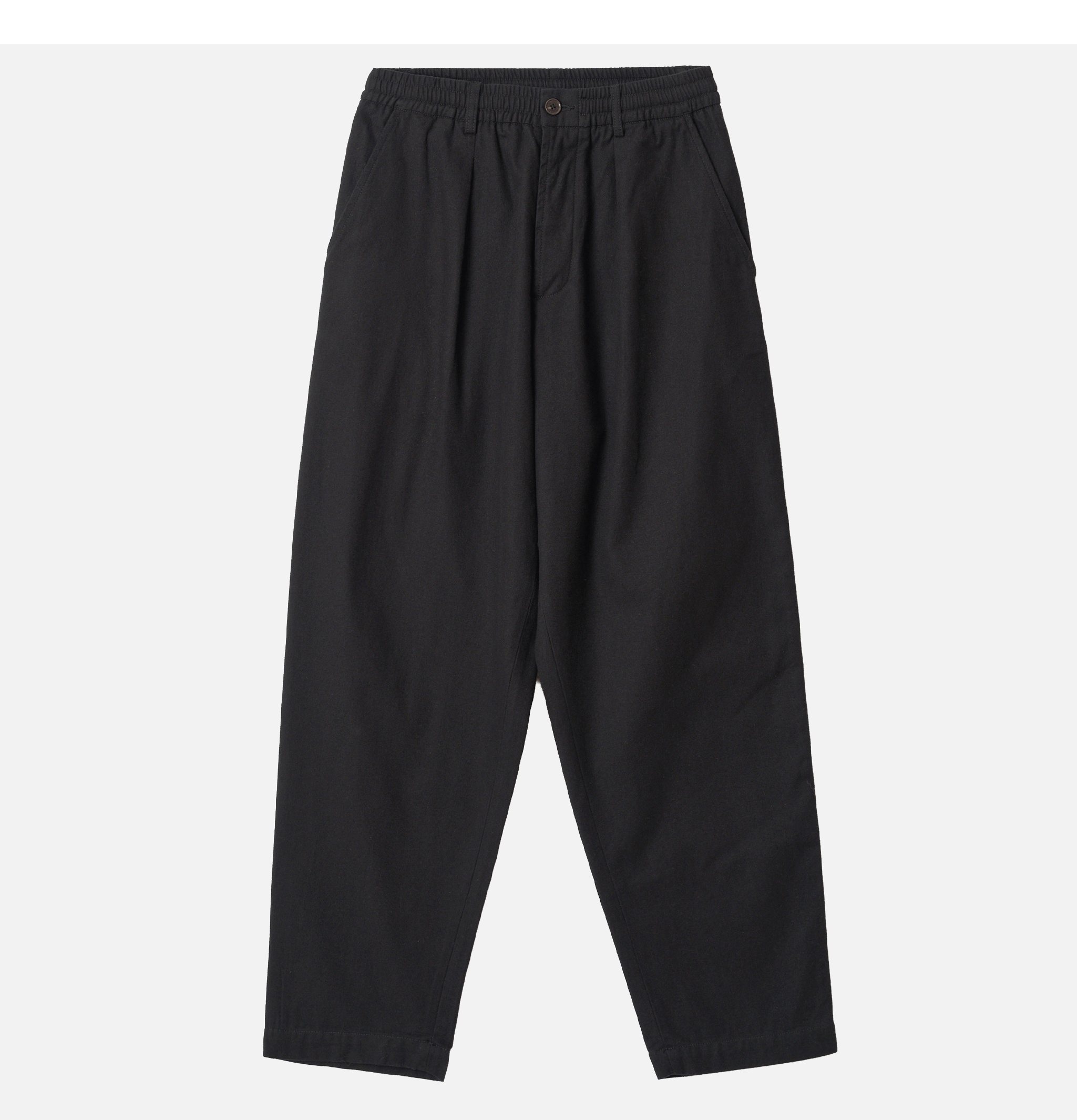 Universal Works Pleated Track Moleskin Pant Black