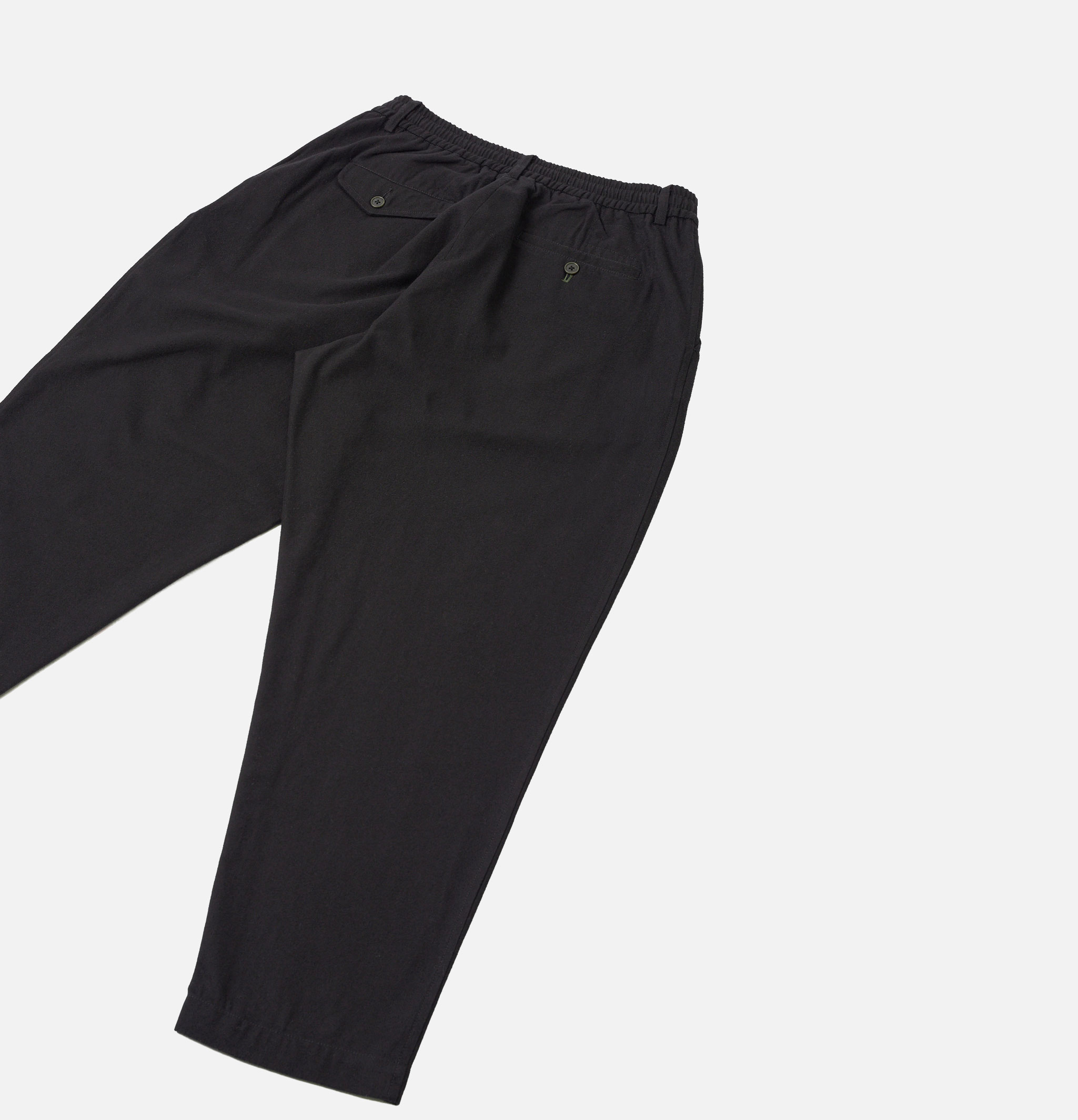 Universal Works Pleated Track Moleskin Pant Black