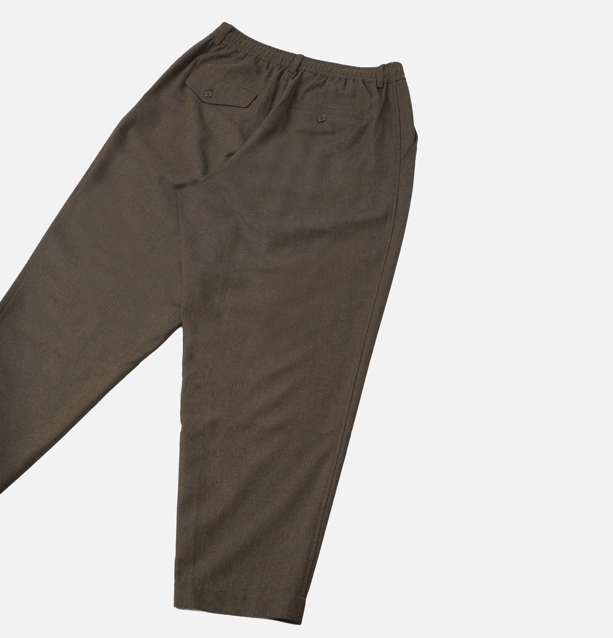 Universal Works Pleated Track Recycled Tweed Brown