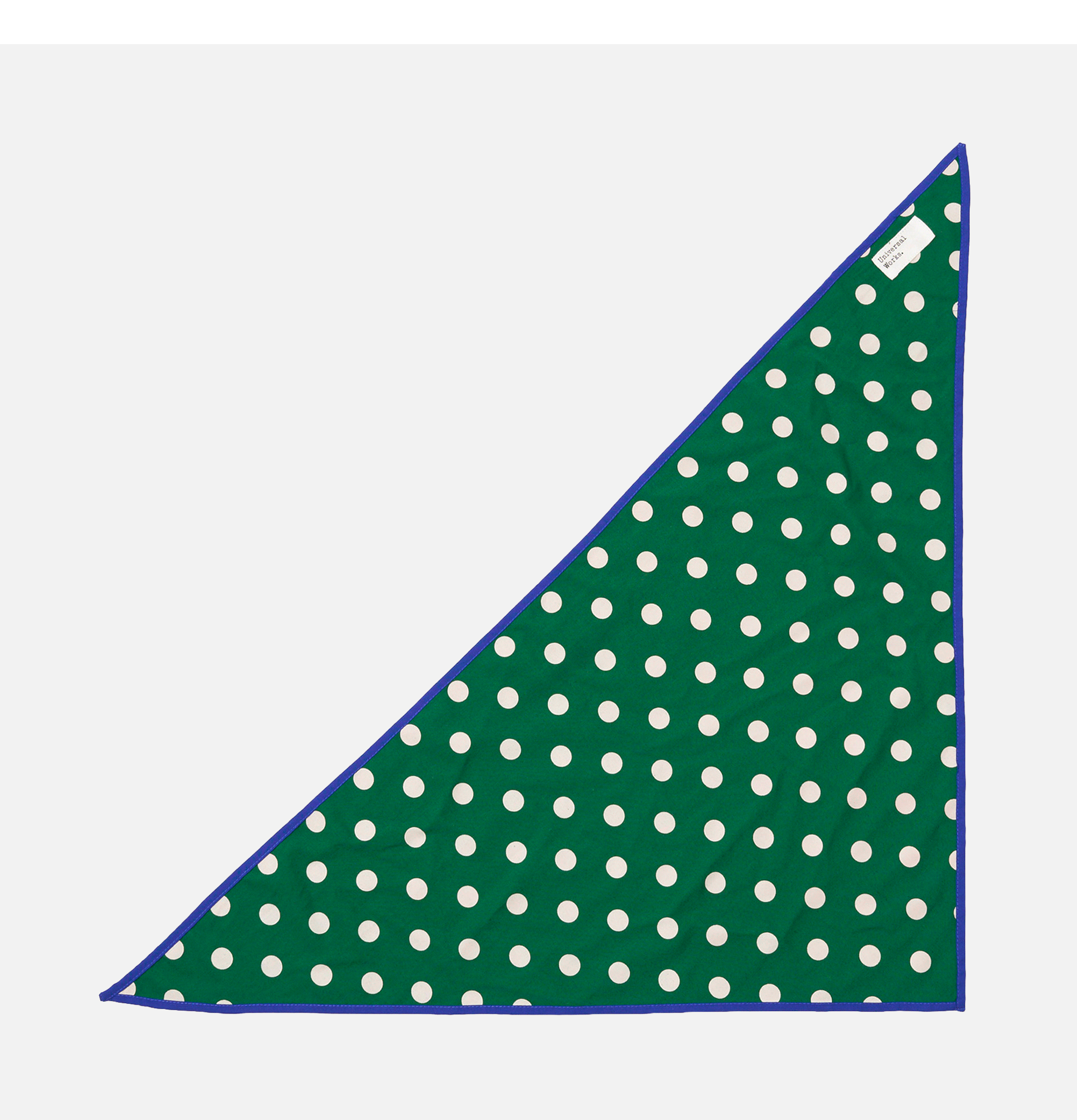 Universal Works Bold Dot Print Scout Scarf Forest Green