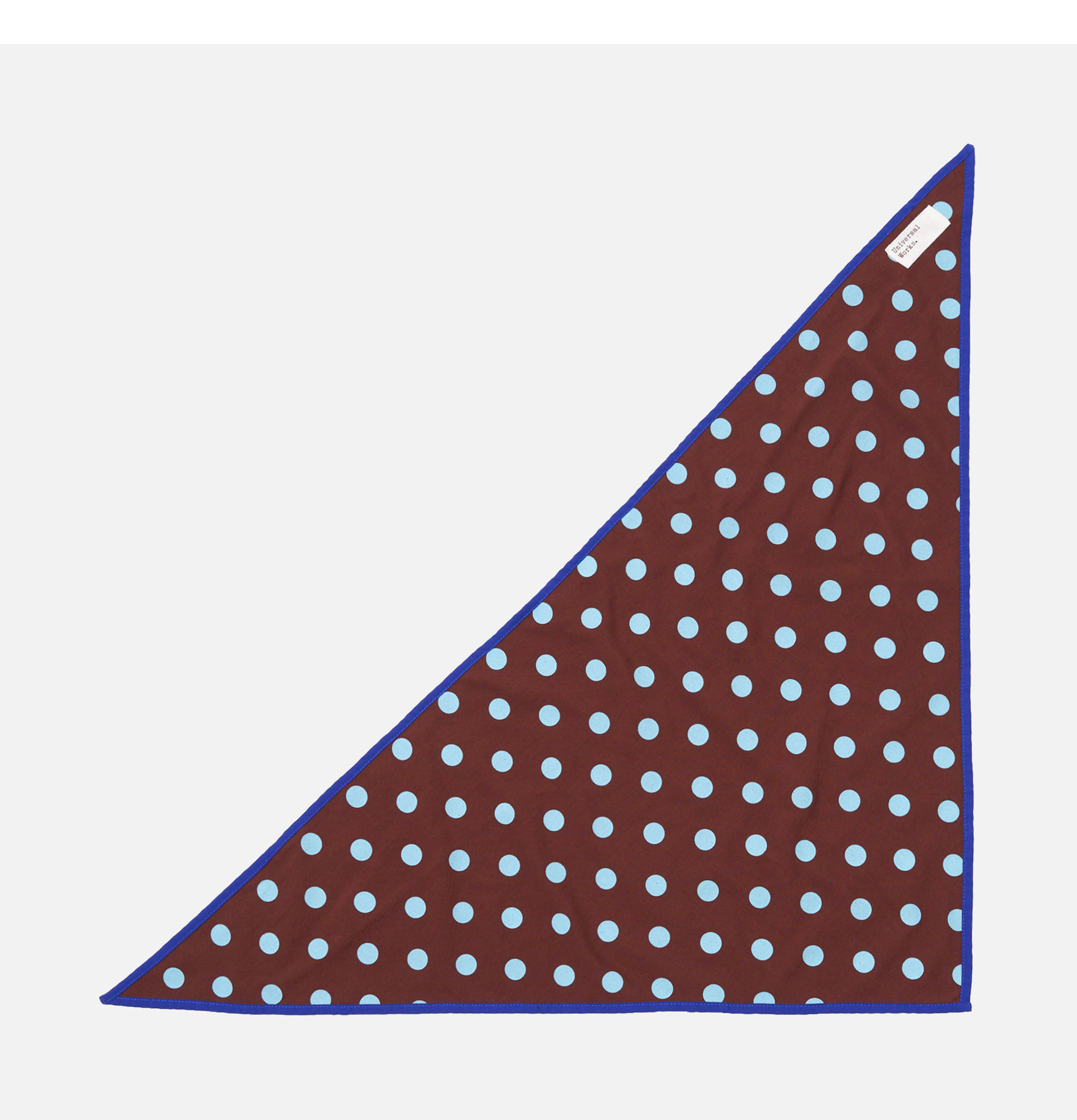 Universal Works Bold Dot Print Scout Scarf Brown