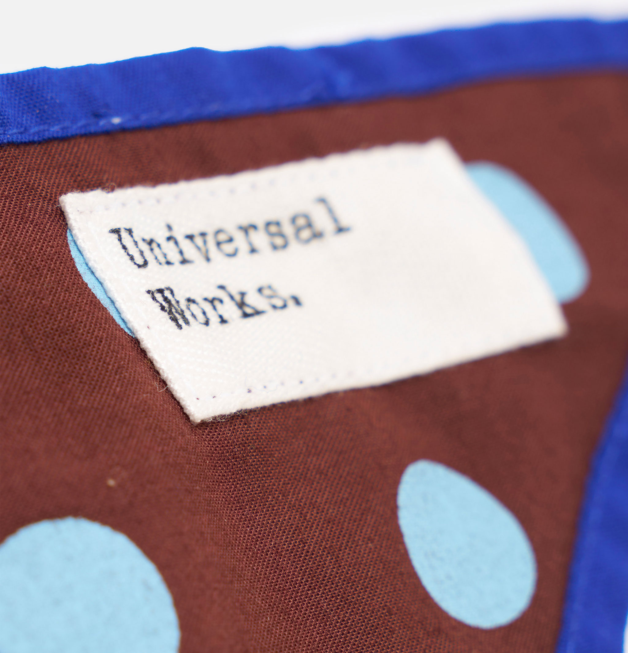 Universal Works Bold Dot Print Scout Scarf Brown