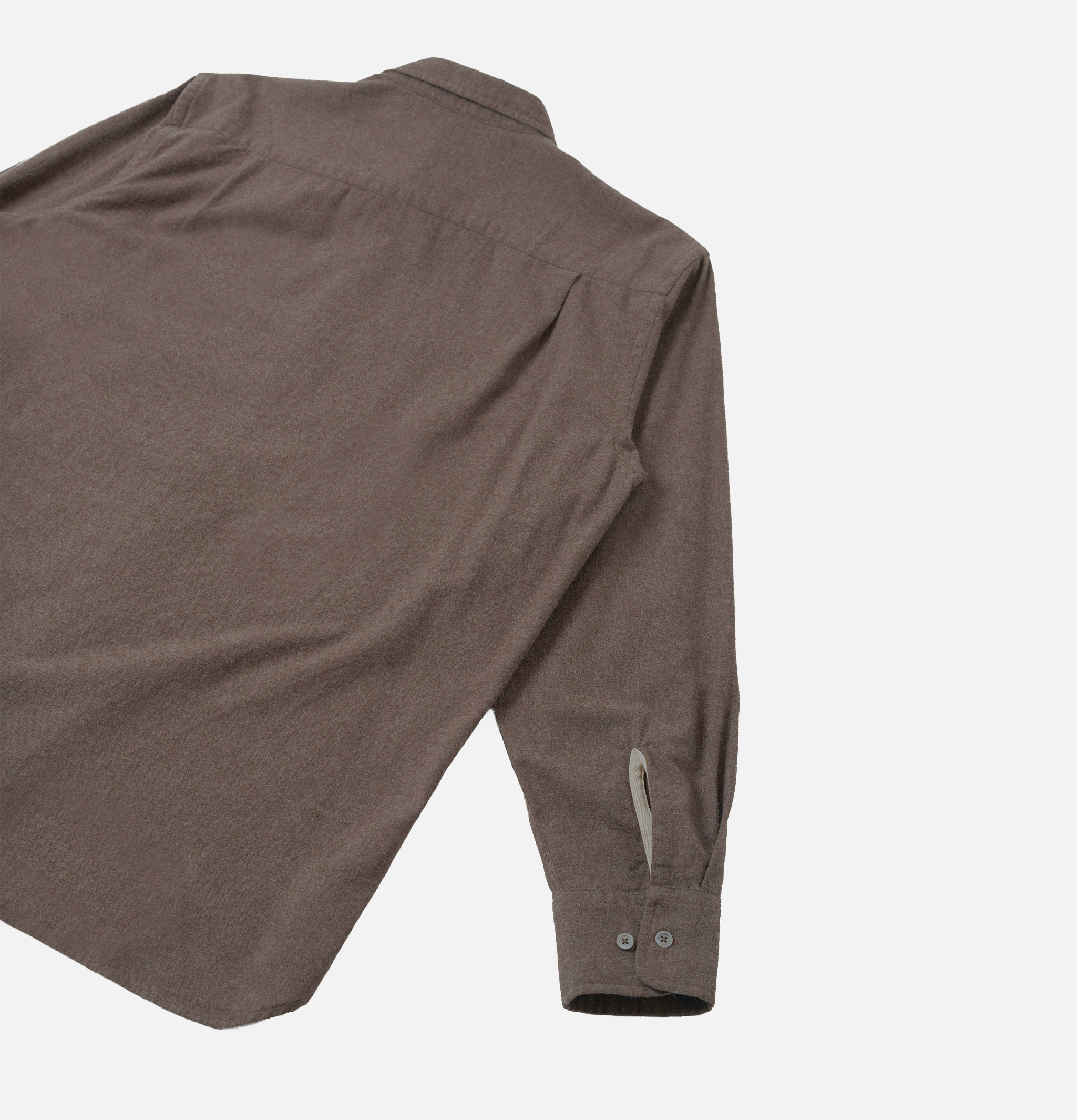 Universal Works Brushed Flannel Square Pocket Shirt Brown