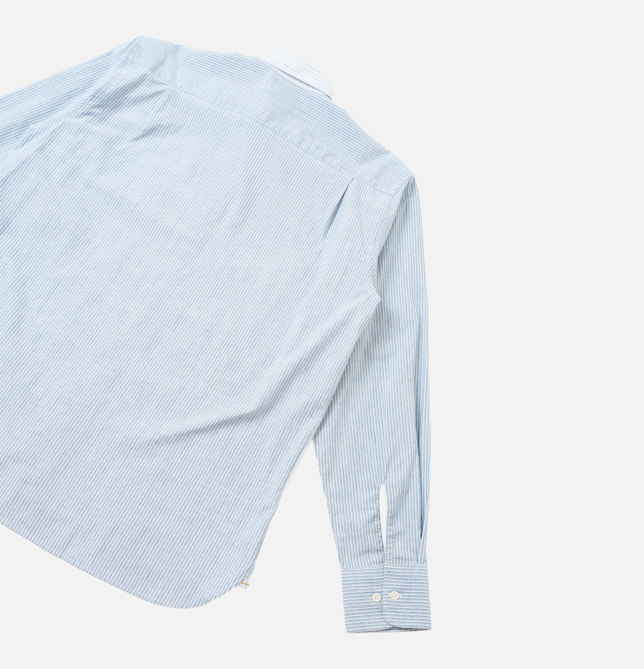 Universal Works Chemise Station Mix Stripe Blue