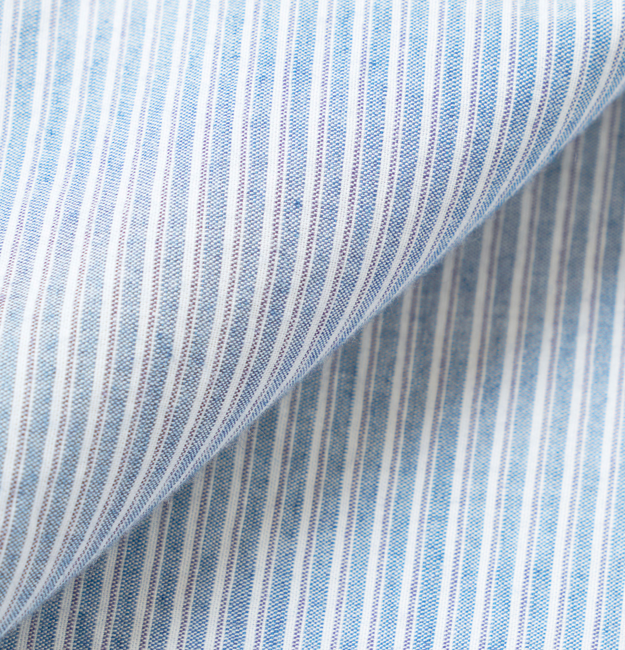 Universal Works Chemise Station Mix Stripe Blue
