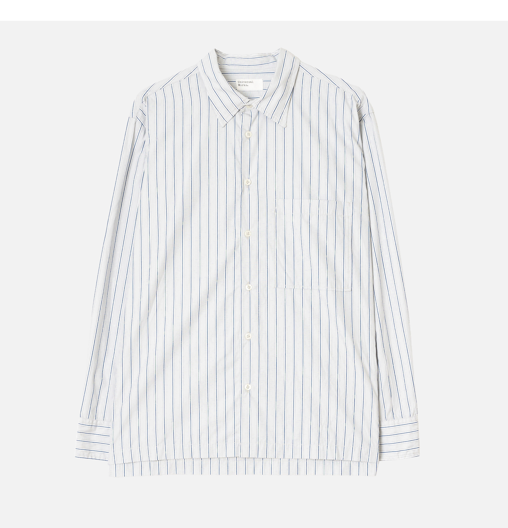 Universal Works Chemise Lucky Refab Grey Stripe