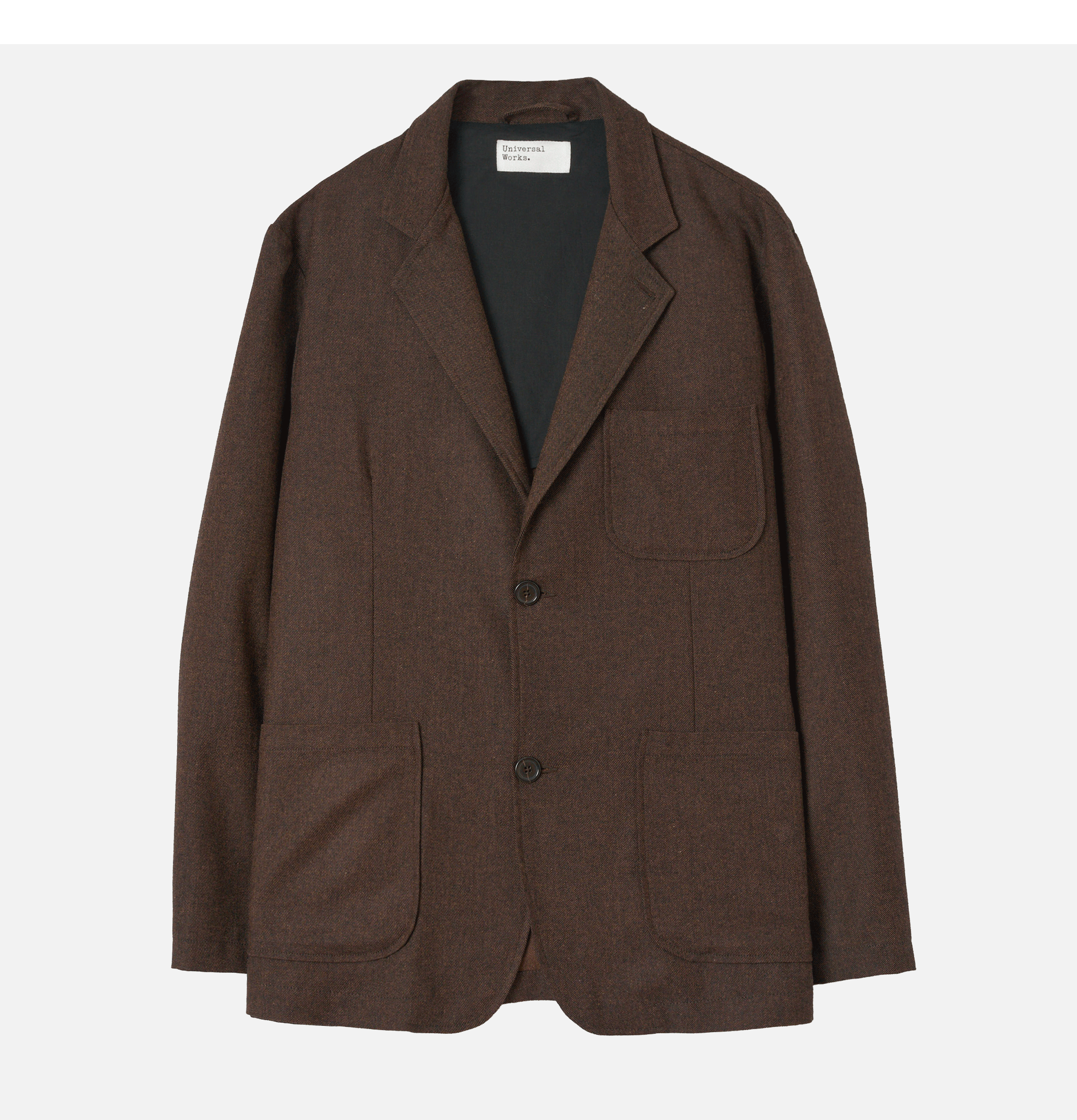 Universal Works Veste Two Button Tweed Brown