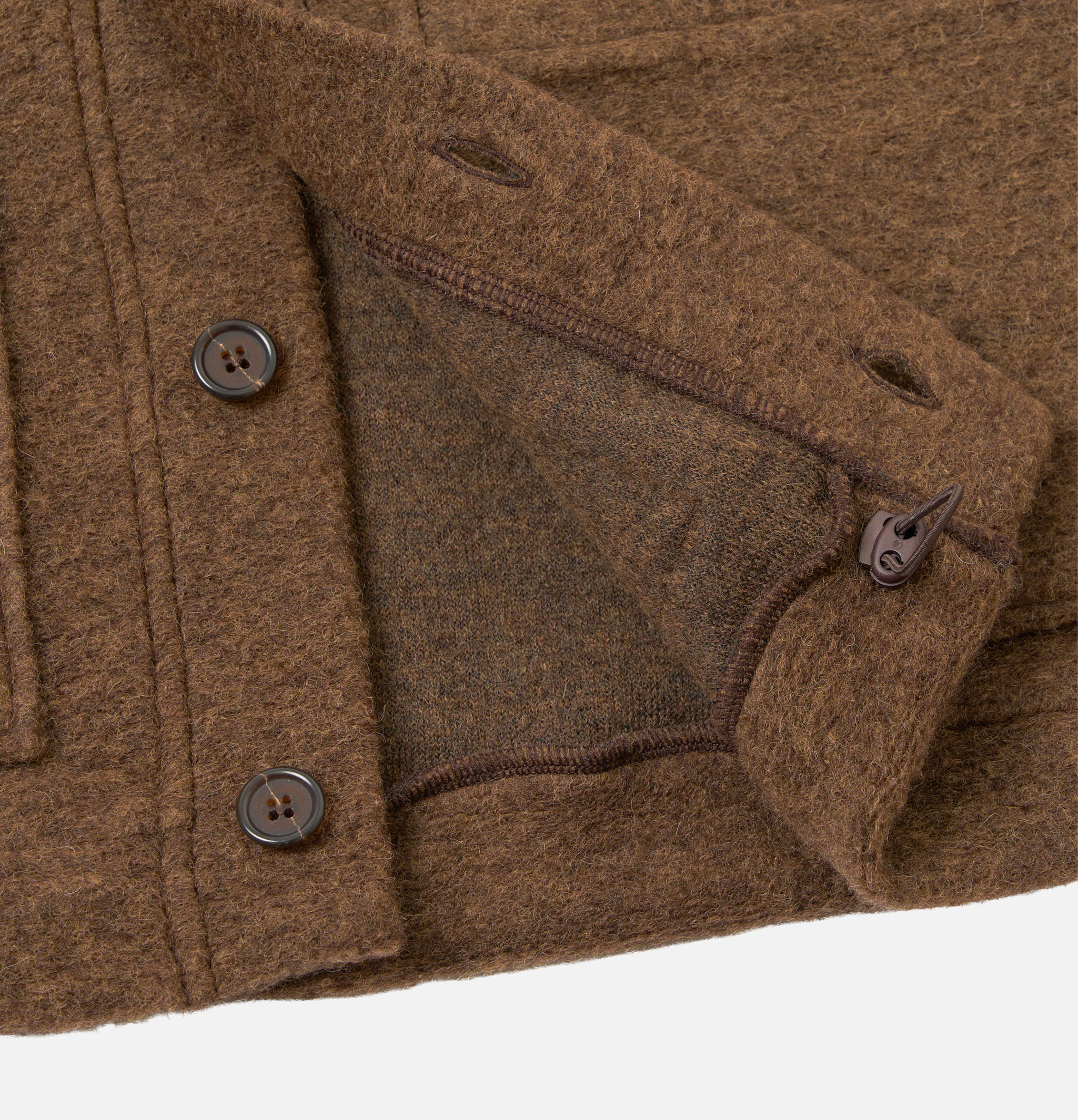 Universal Works Cardigan Advance Wool Fleece Brown
