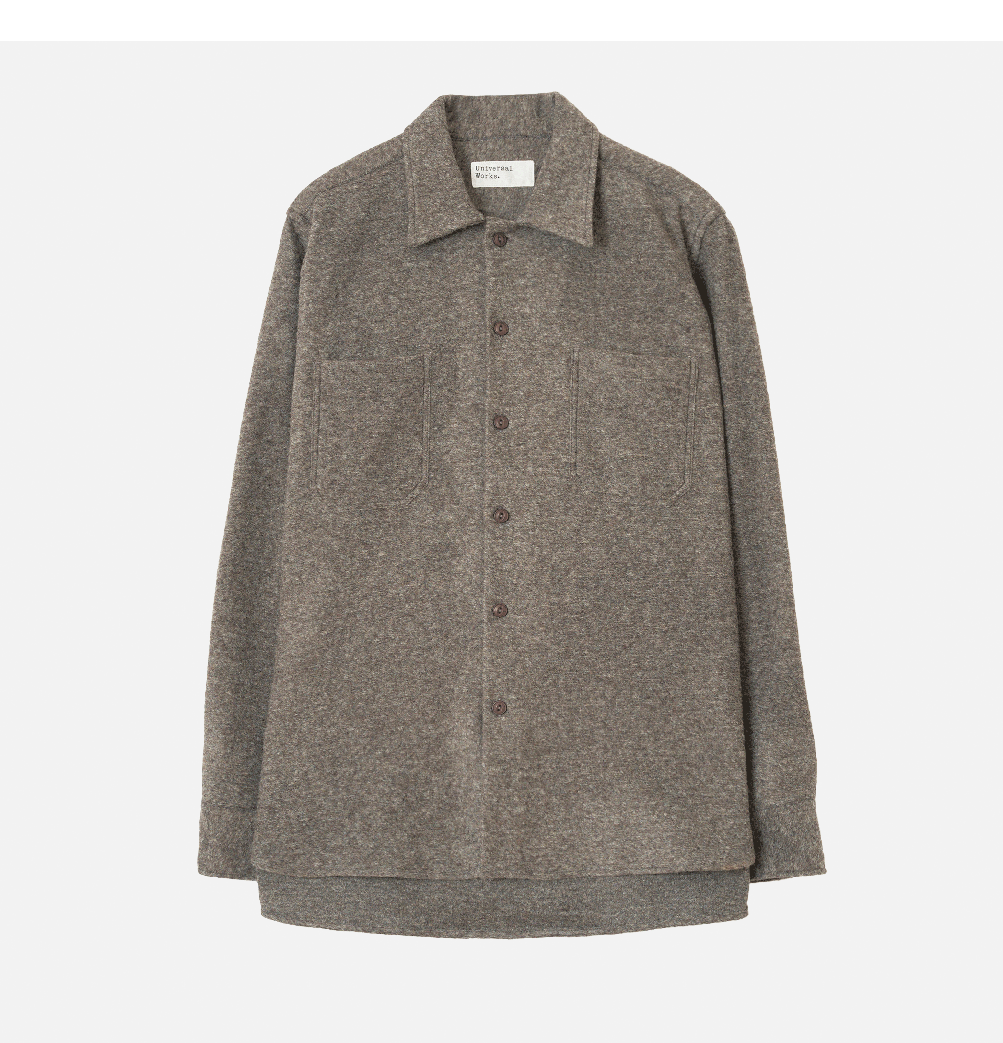 Universal Works Chemise Work Dam Marl Mid Brown