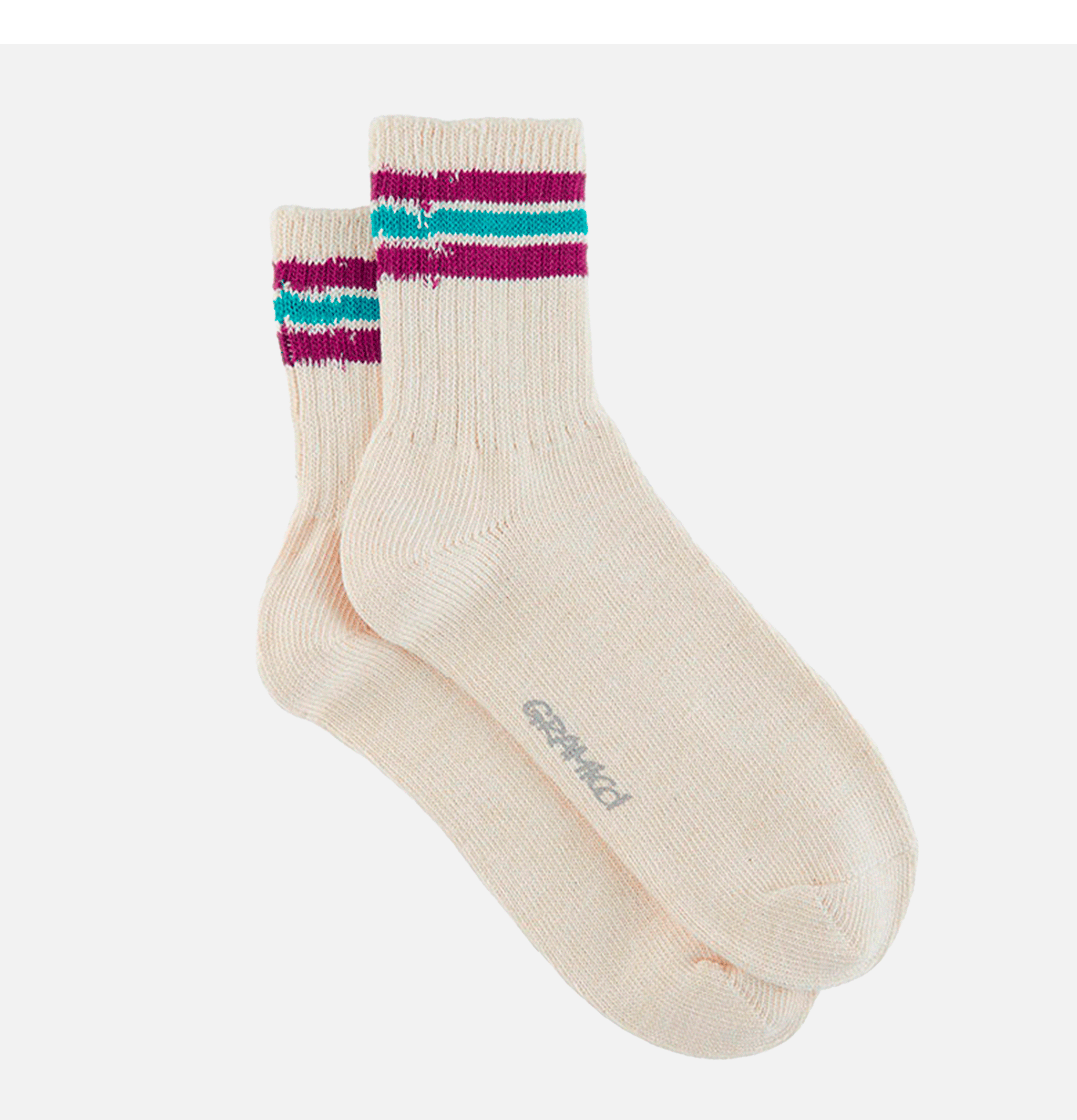 Gramicci Hemp Blend Stripe Aubergine Socks