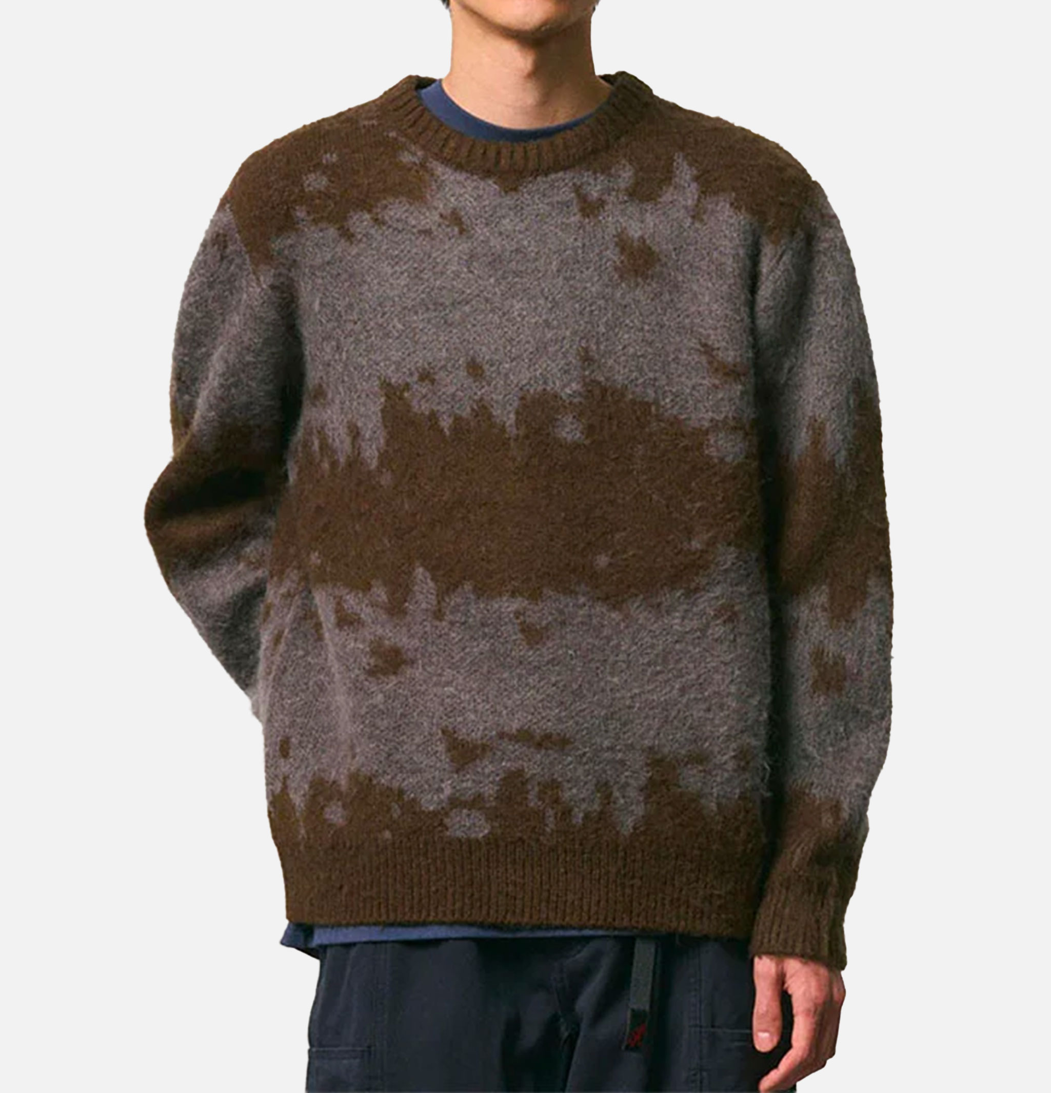 Gramicci Mohair Splatter Sweater Slate