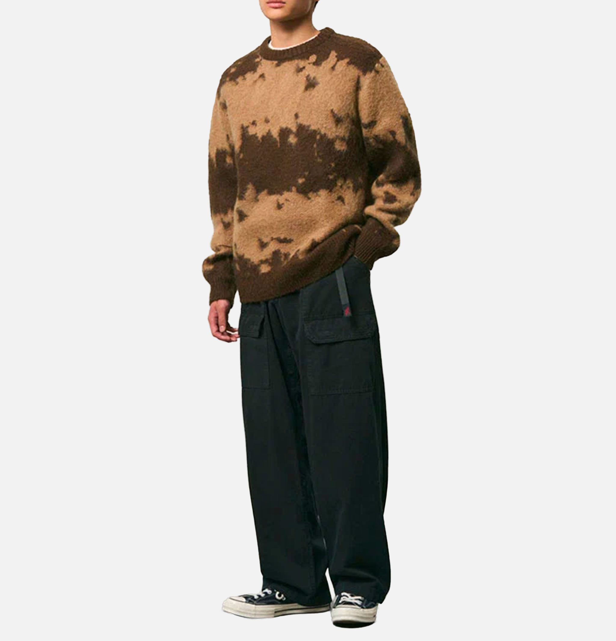 Gramicci Mohair Splatter Sweater Taupe