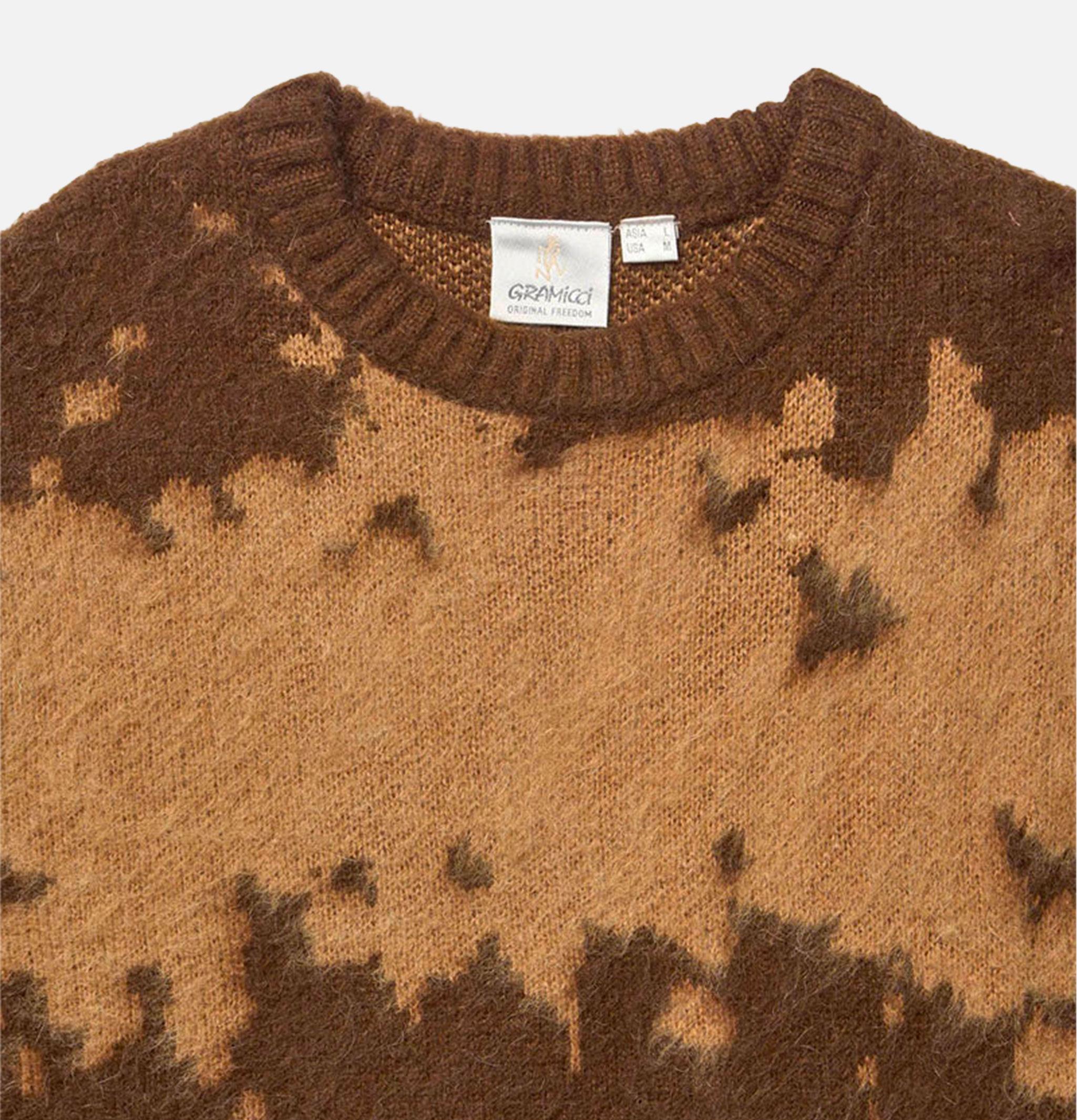 Gramicci Mohair Splatter Sweater Taupe