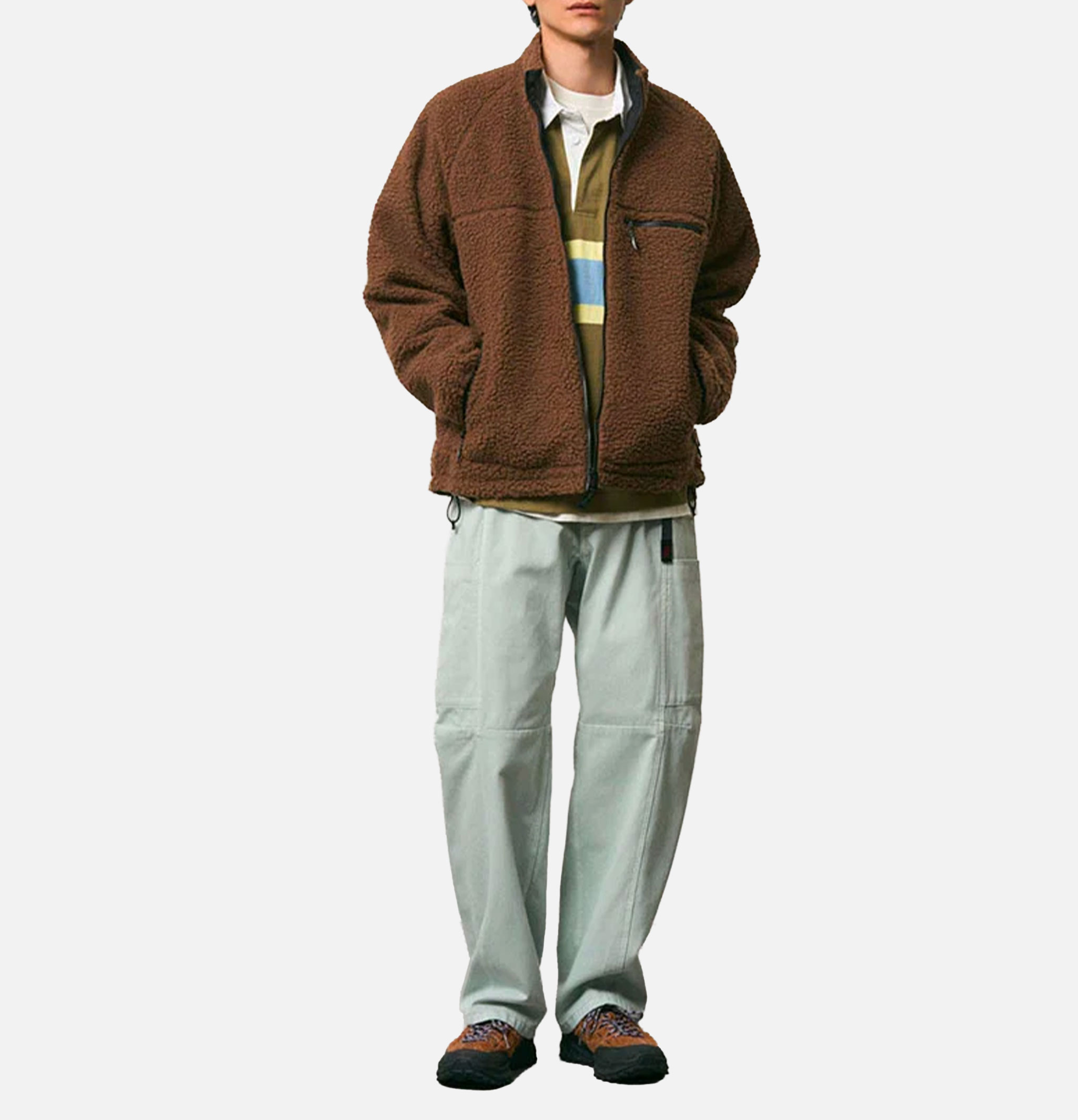 Gramicci Reversible Sherpa Jacket, Dark Brown/Black