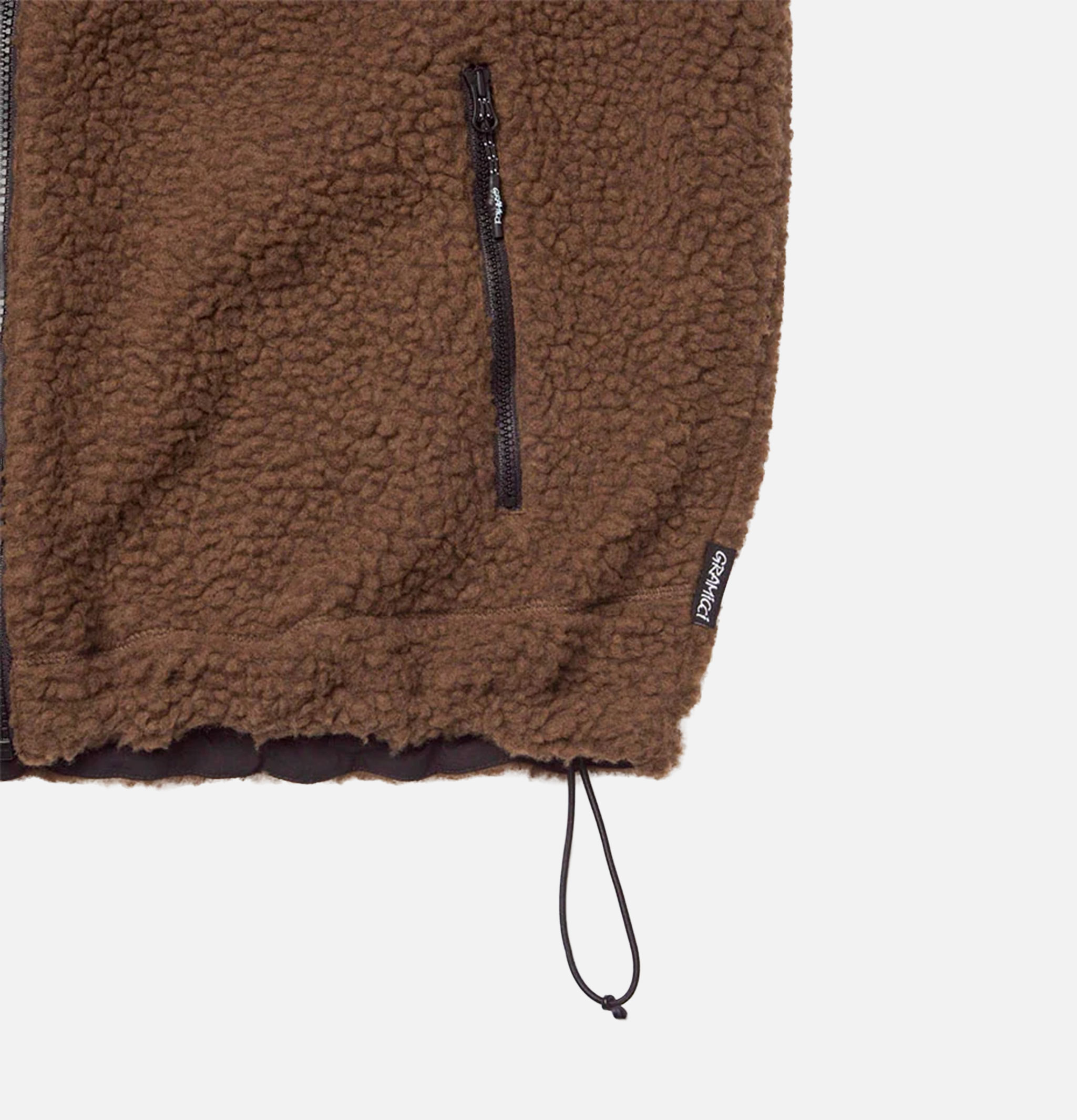 Gramicci Veste Sherpa Reversible Dark Brown Black