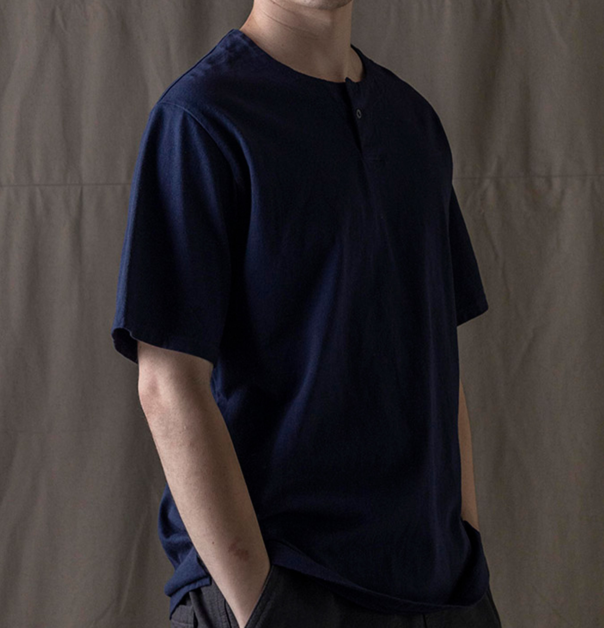 Jackman Henley Tee Navy