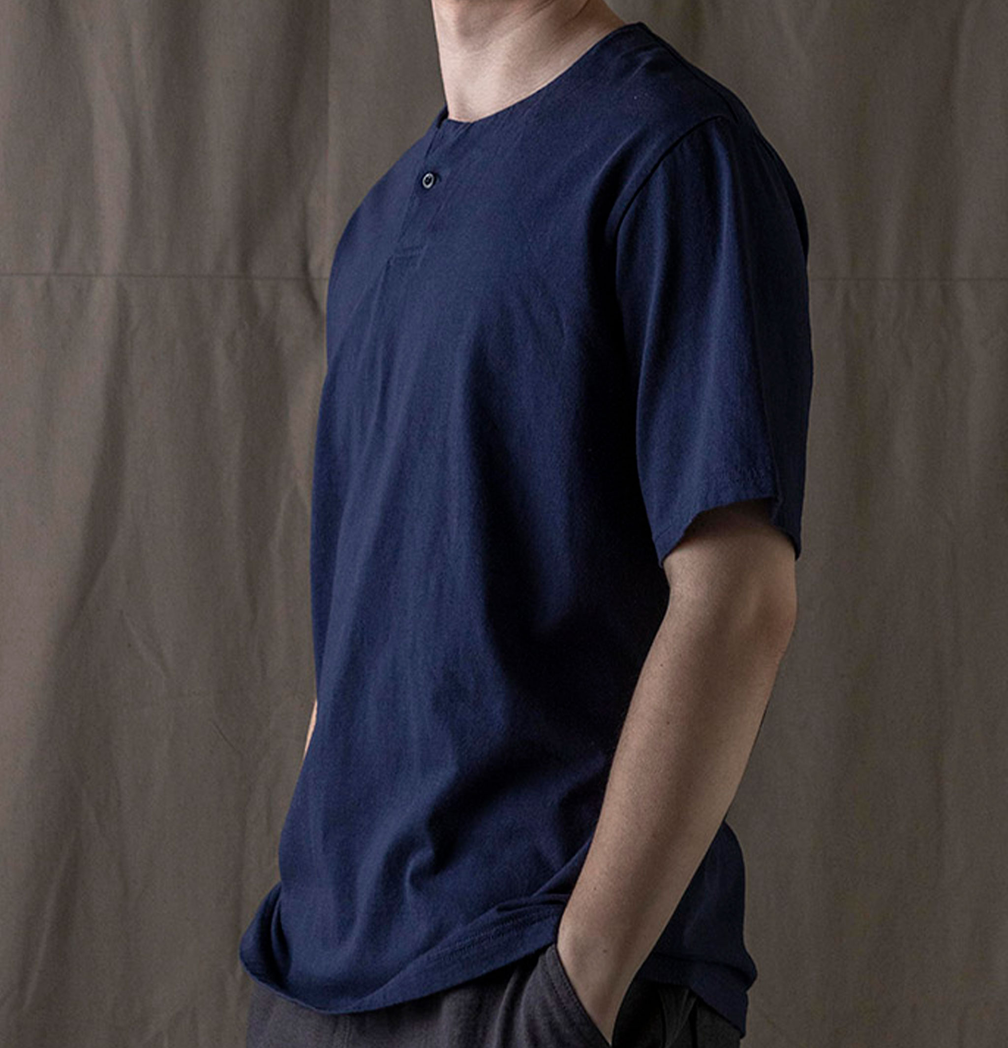 Jackman Henley Tee Navy