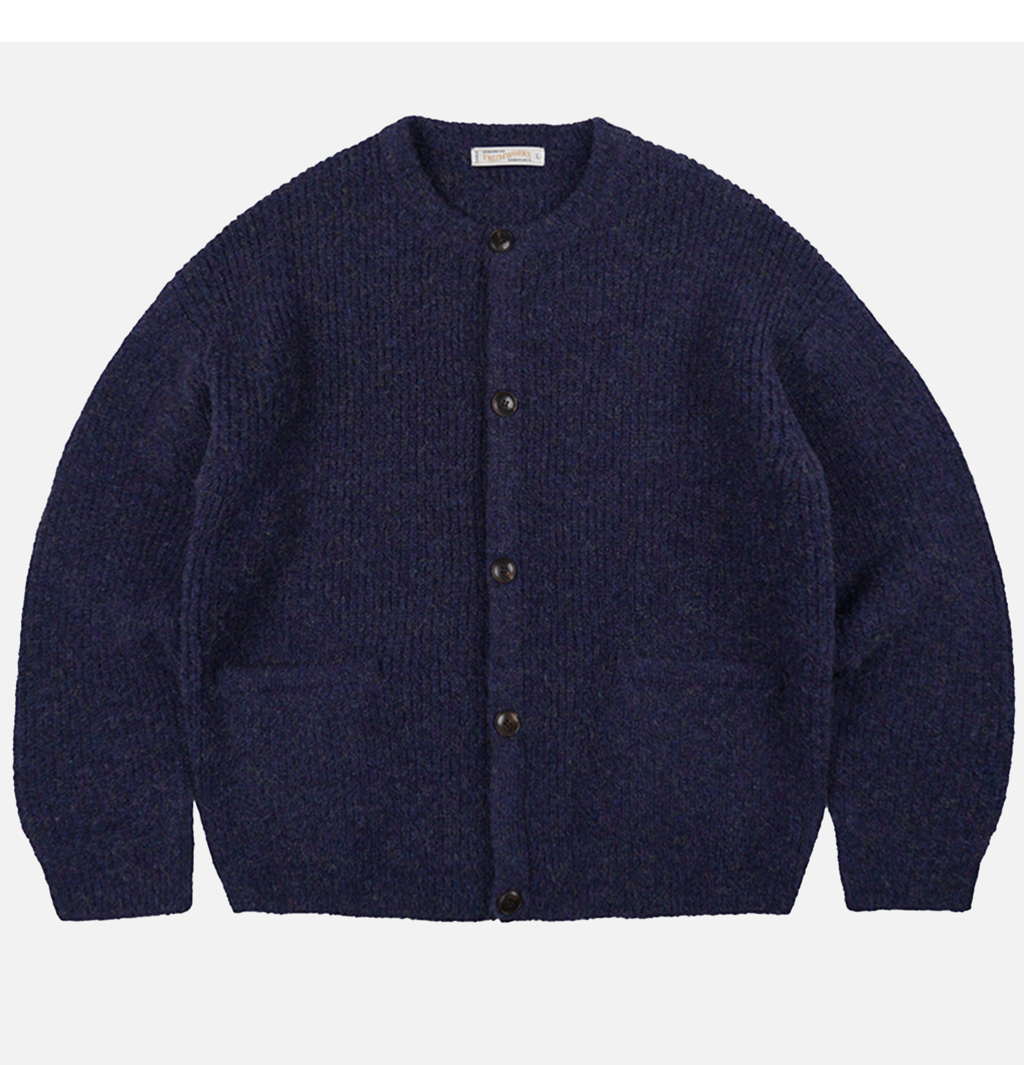 Frizmworks Cardigan Col Rond Maille Brossée Violet