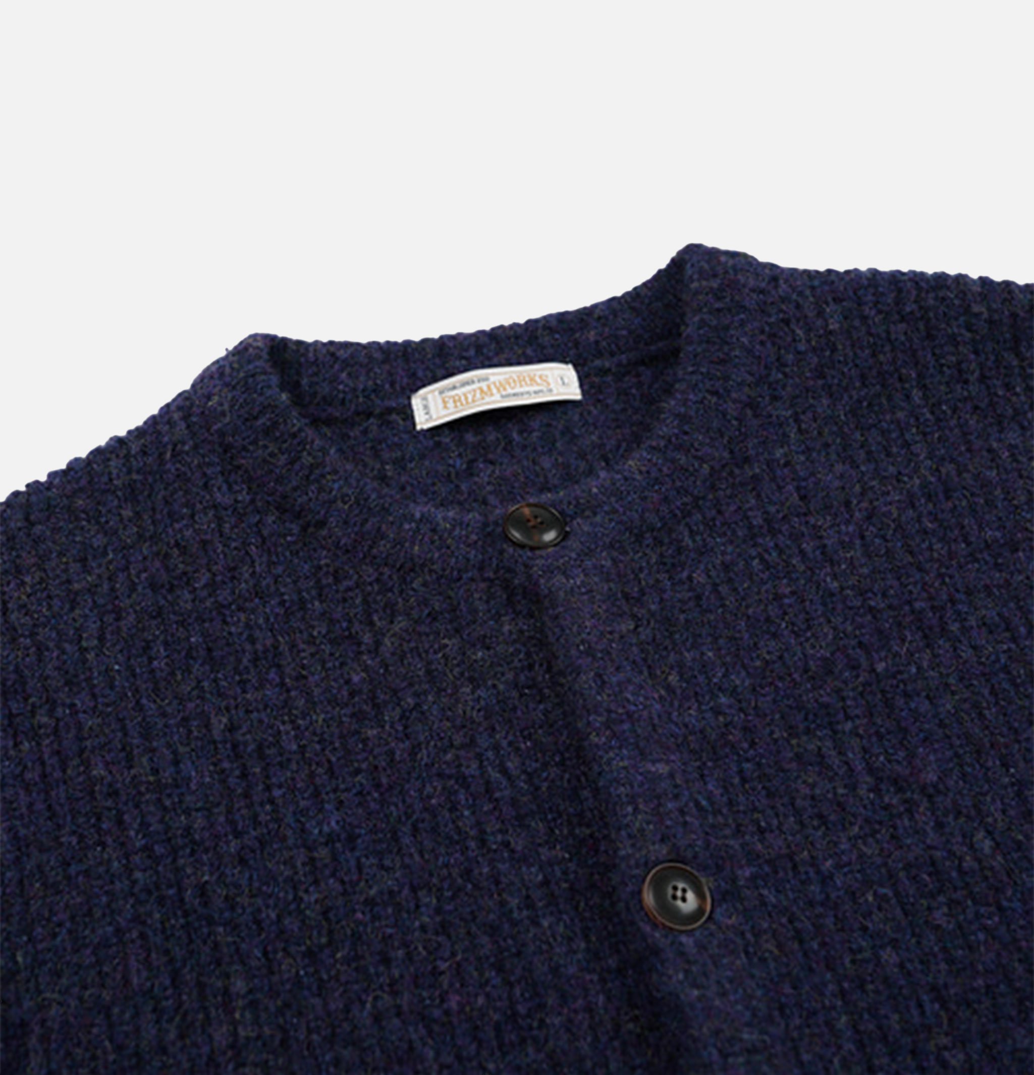 Frizmworks Brushed Wool Round Cardigan Purple