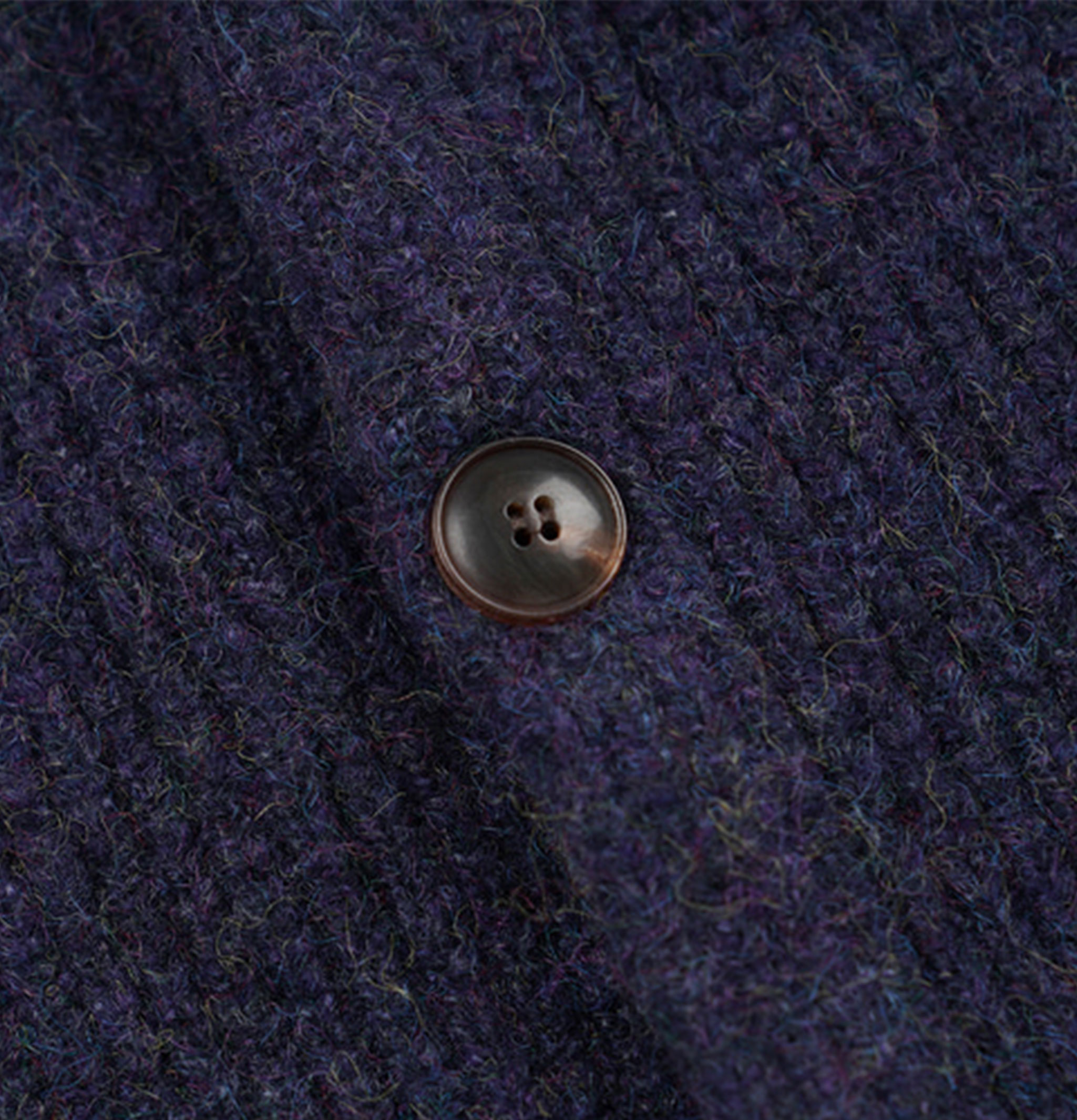 Frizmworks Cardigan Col Rond Maille Brossée Violet