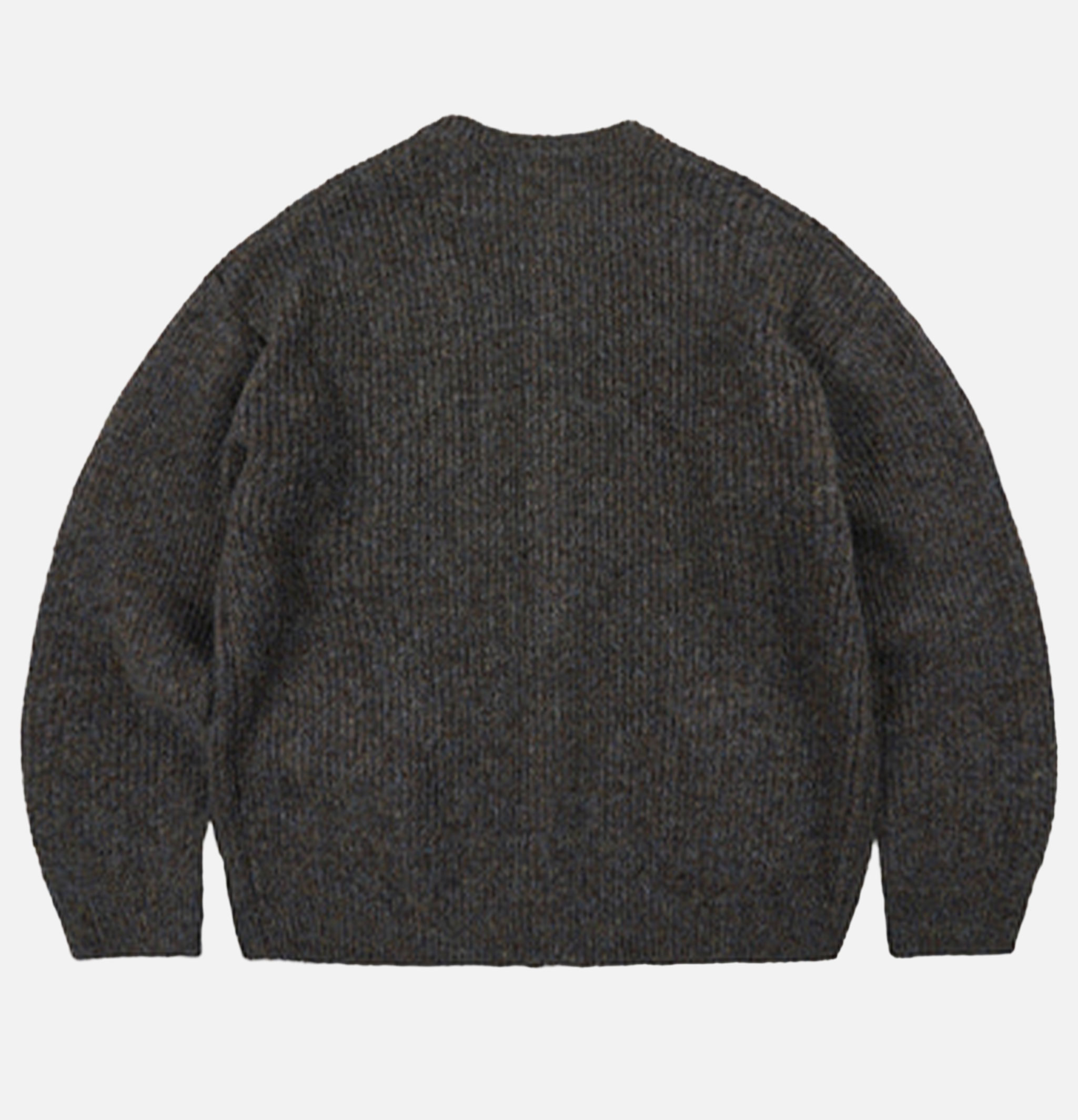 Frizmworks Cardigan Col Rond Maille Brossée Marron