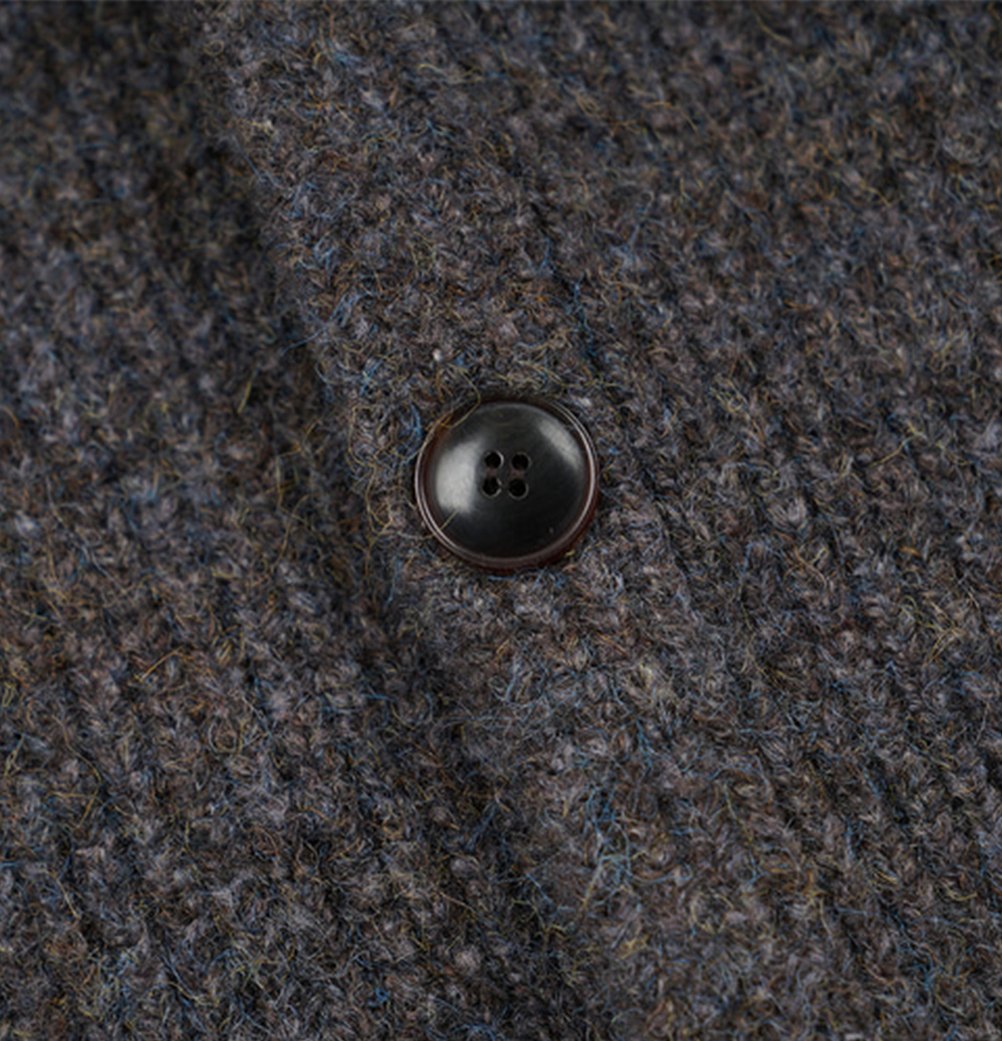 Frizmworks Cardigan Col Rond Maille Brossée Marron